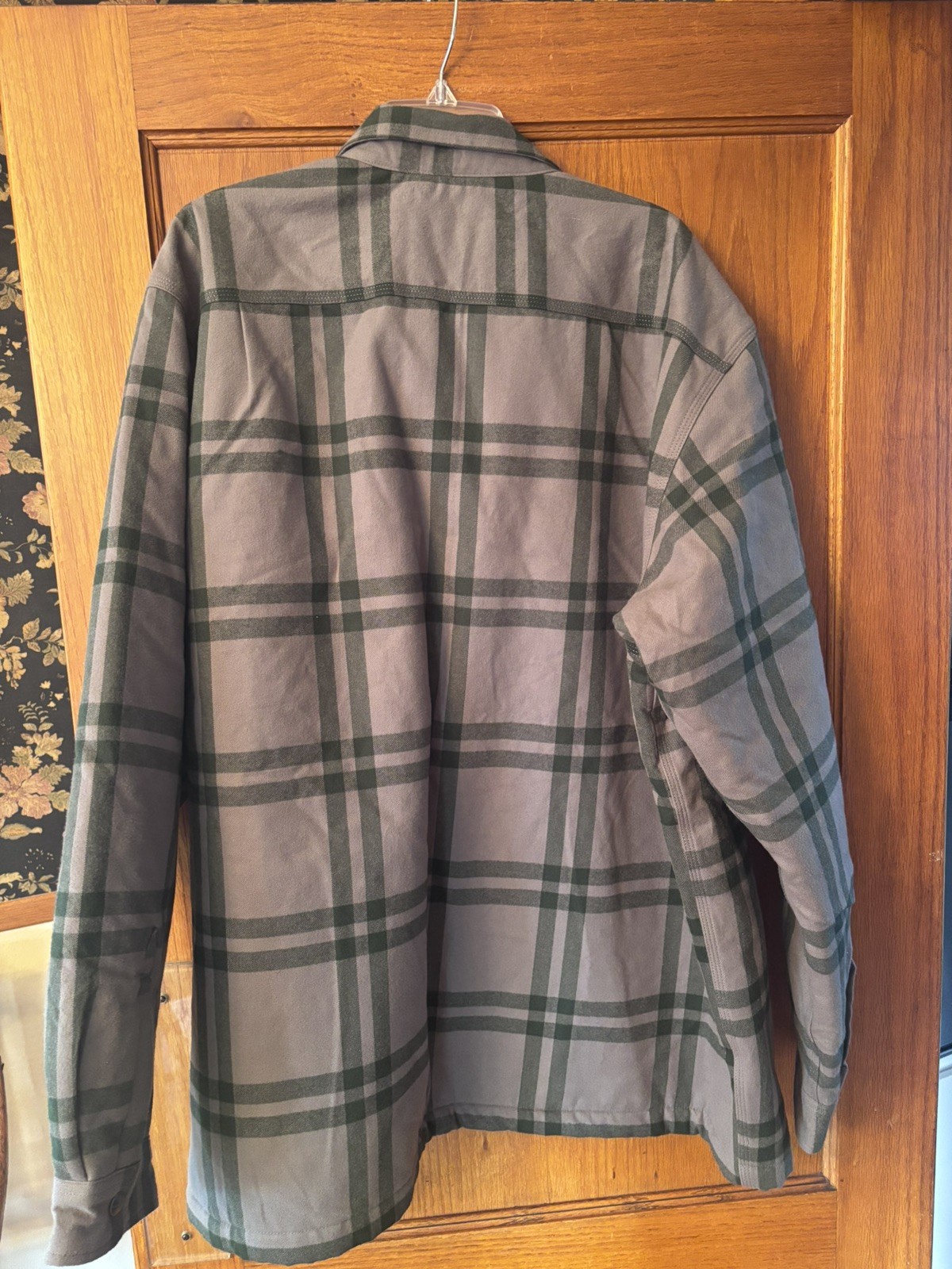 NWT Relaxed Fit Carhartt Flannel Sherpa Lined Shirt Mens 2XL Jacket Plaid