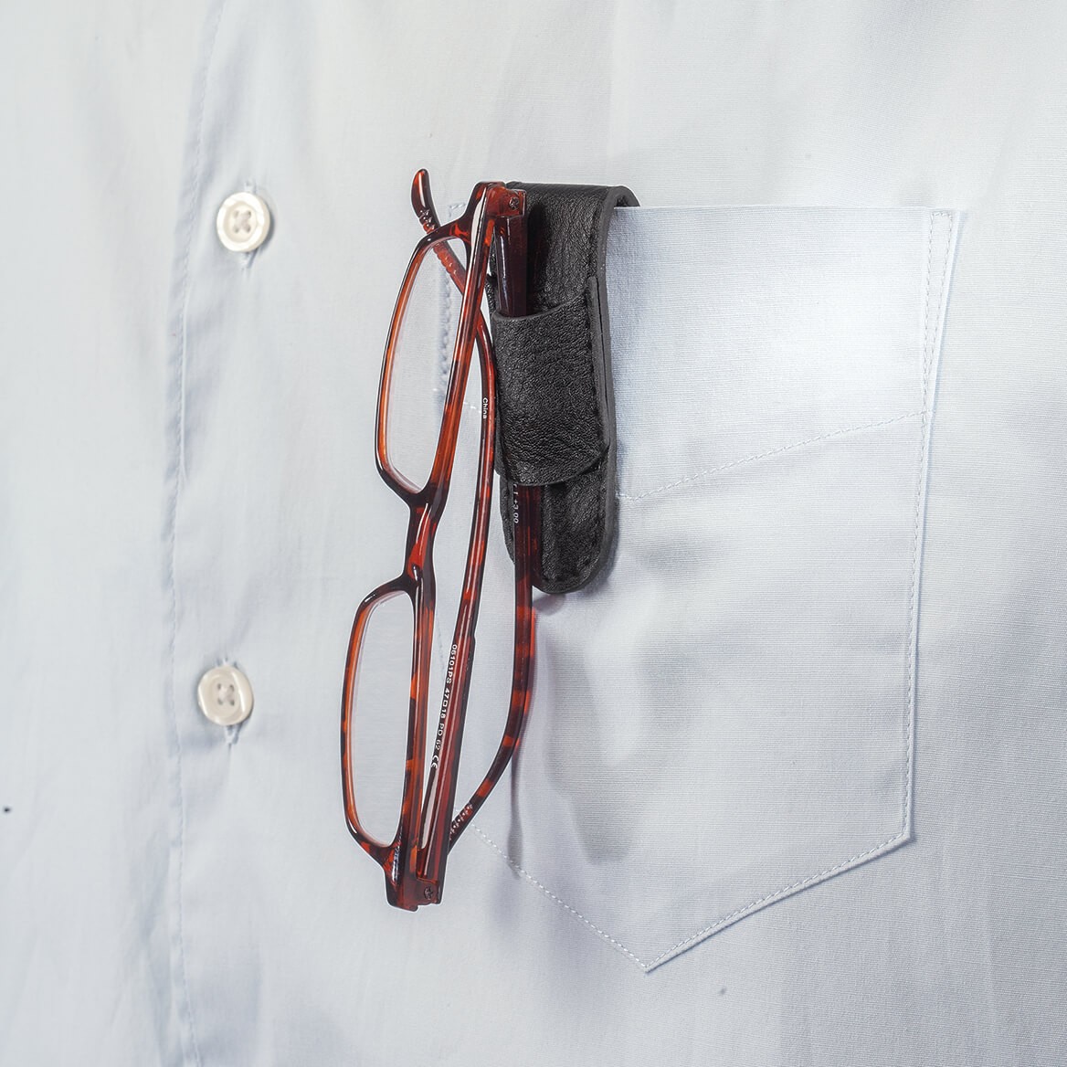 Magnetic Eyeglass Holder, Crafted with 100% Vegan Leather, Inlcudes Black and Sn