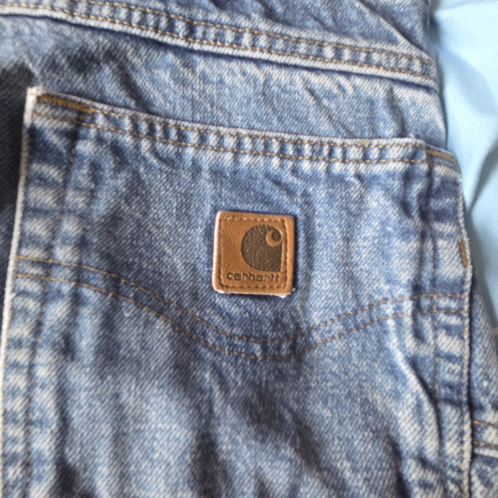 Carhartt Paint Splatter Work Jeans Mens Blue Denim Distressed Painter