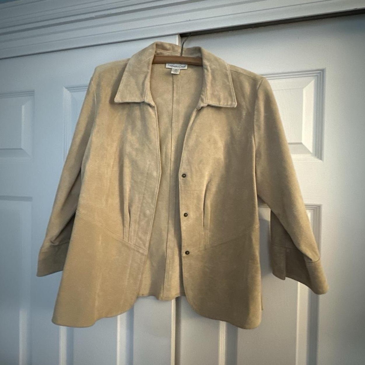 Coldwater Creek Beige Real Leather Jacket