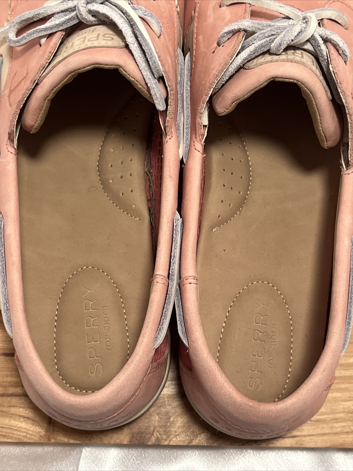 Sperry Koifish Pink Leather and Mesh Boat Shoes Loafers Women’s Sz 12 – New