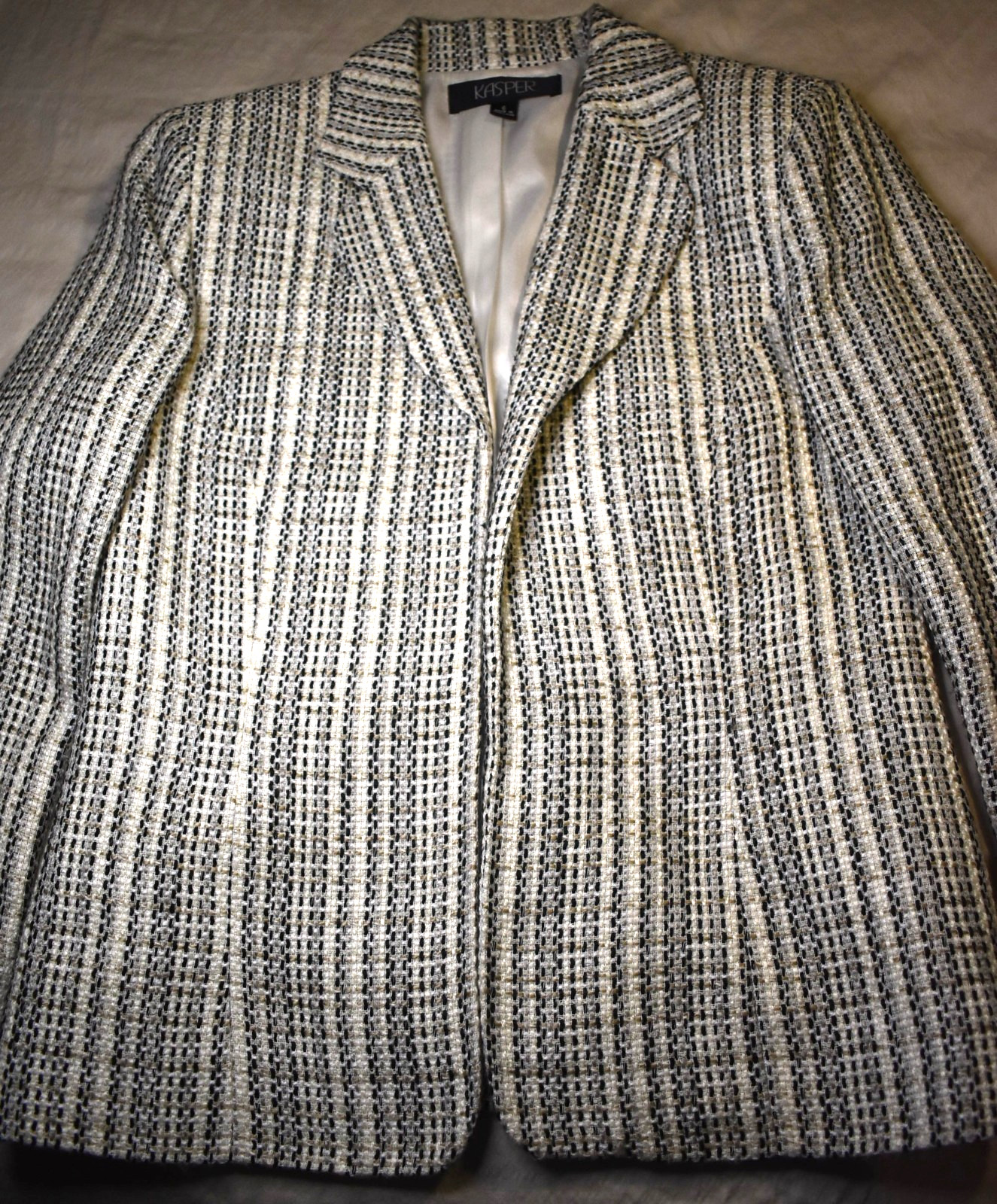 Kasper Tweed Blazer, Tailored, Fully Lined, Size 6