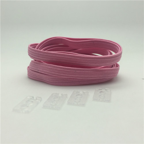 1 pair No Tie Tieless Lazy Elastic Flat Shoe laces System strings for athletic