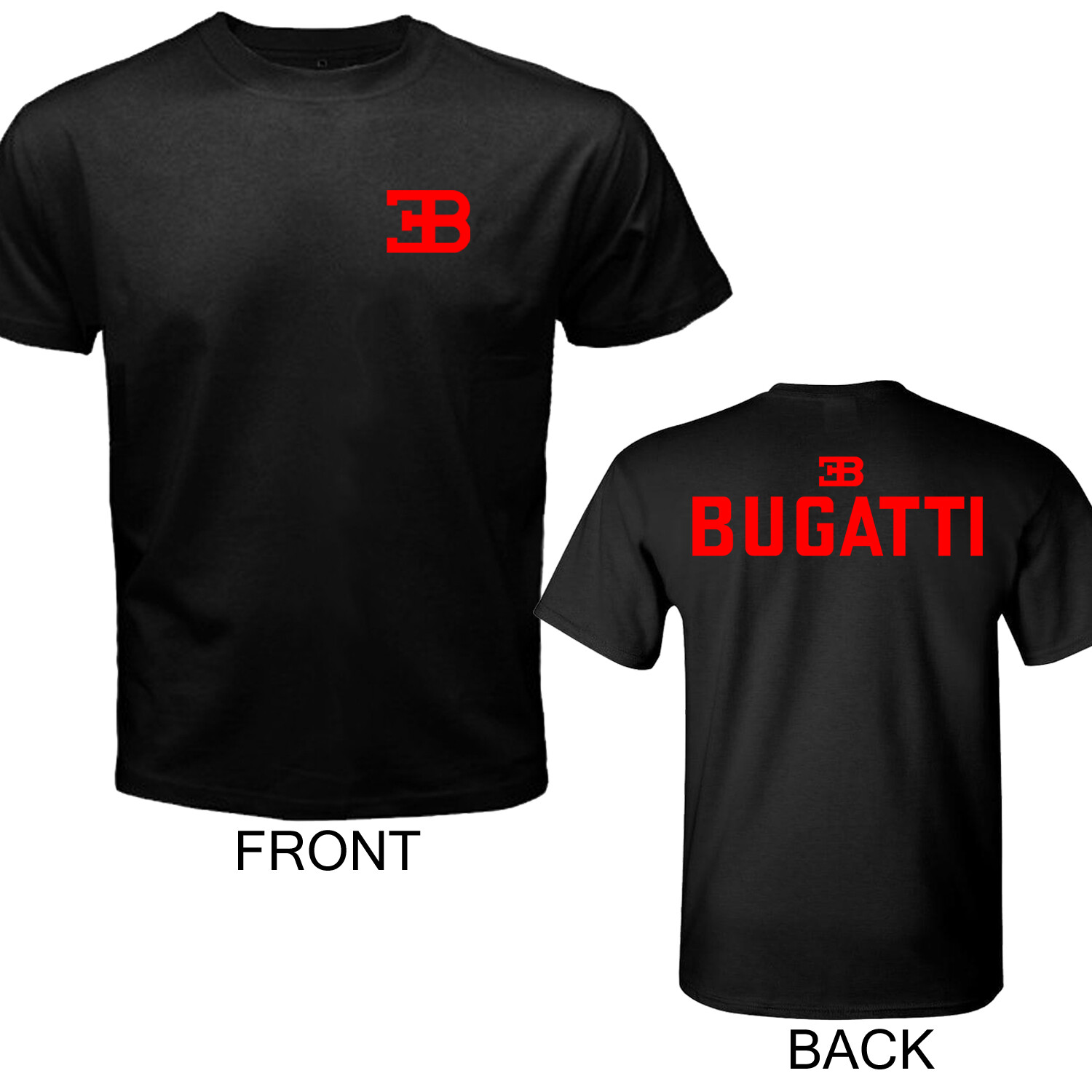 Bugatti Car Men’s Black Size S to 5XL
