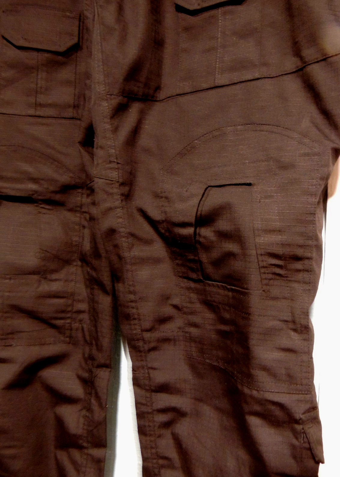 Mens Size 42 Black Tactical Pants Polyester/Cotton Multi 10 Pockets Adjustable