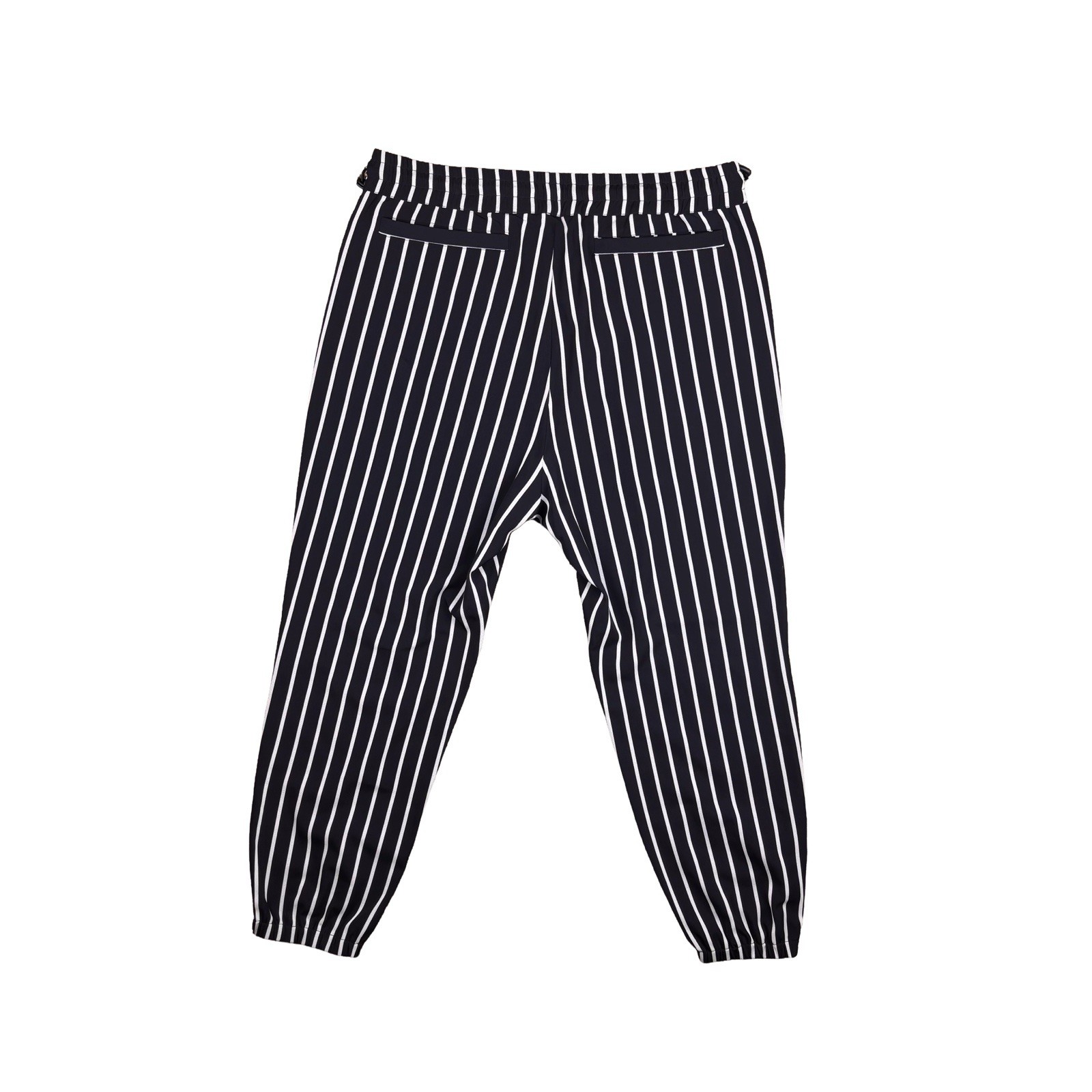Opening Ceremony XS Navy White Striped Jogger Pants Drawstring Elastic Waist