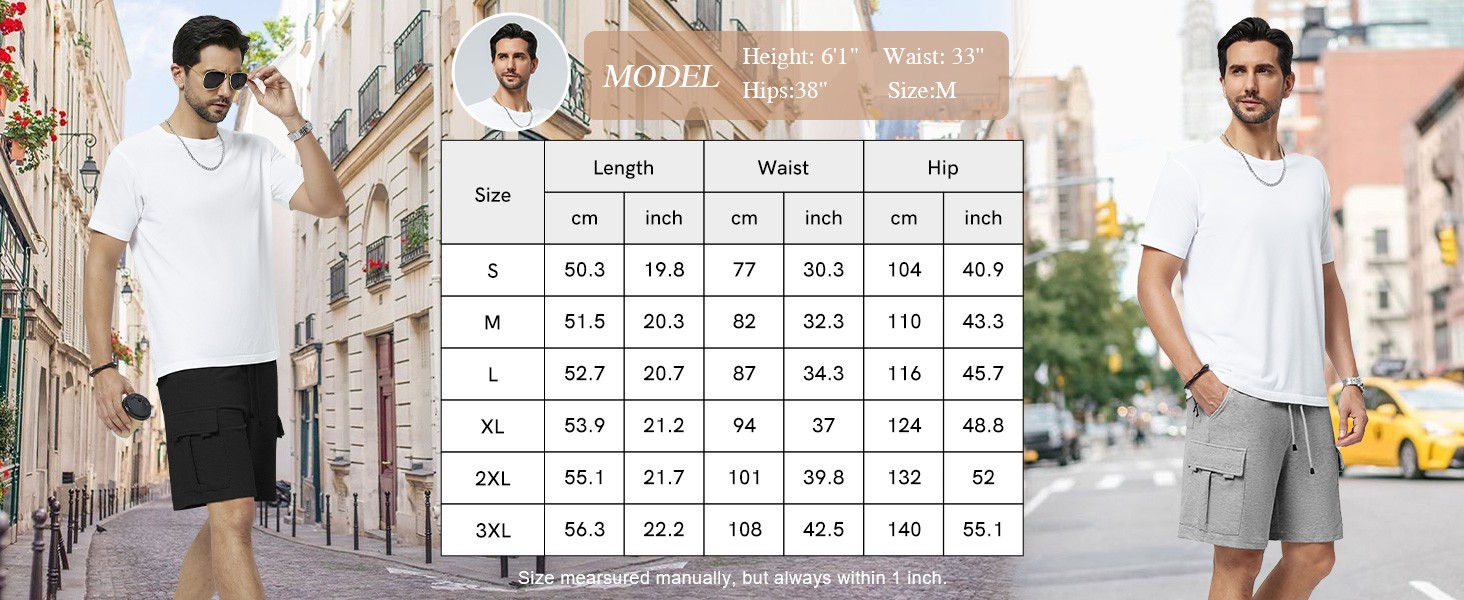 Mens 5 Pocket Athletic Cotton Shorts Drawstring Elastic Waist Workout Gym Cargo