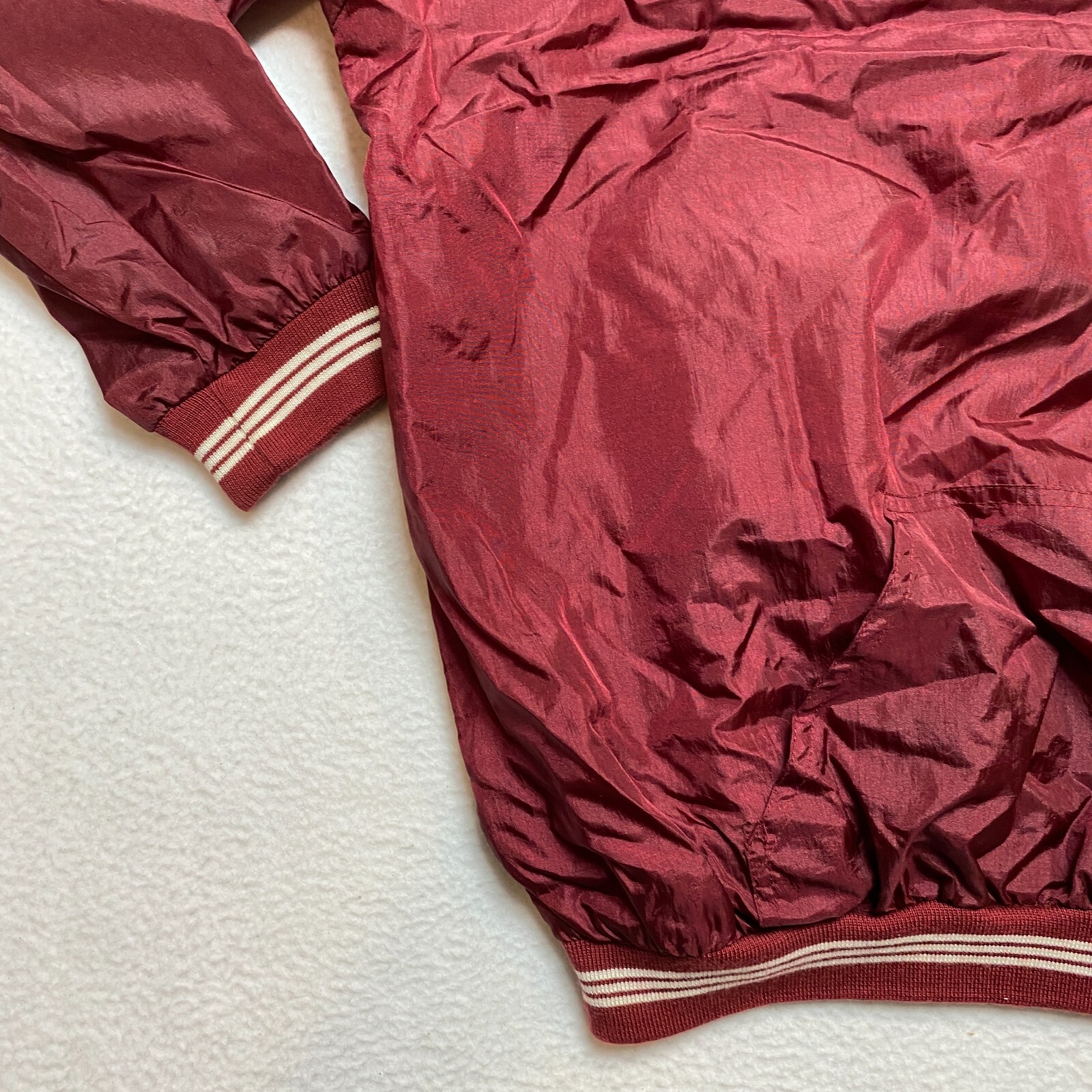 Premier International Jacket Mens XL Red Cricket Warm Up Nylon Pullover
