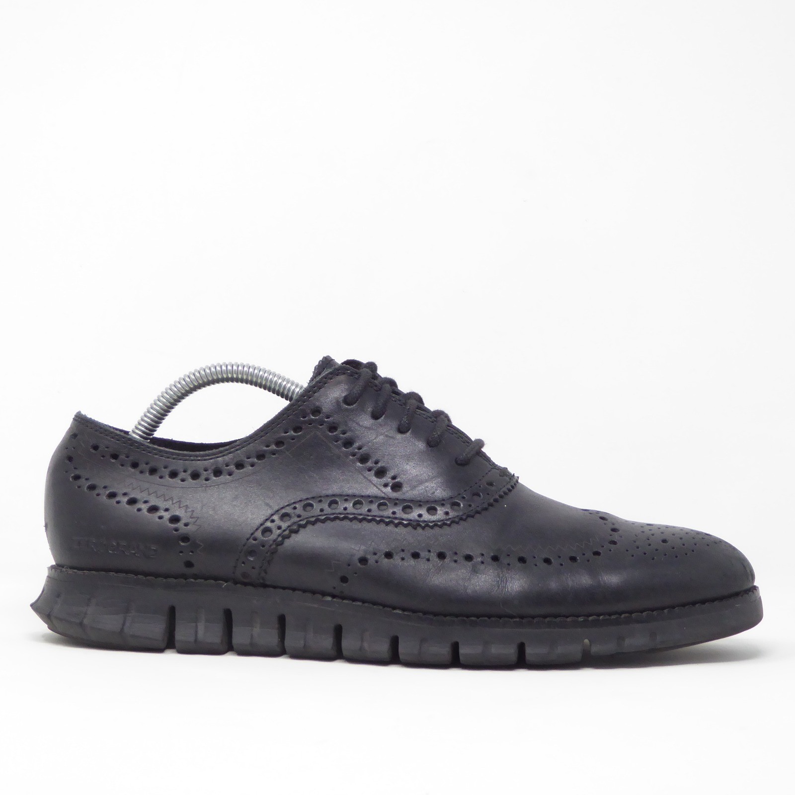 Cole Haan Mens Zerogrand Wingtip Oxford Shoes Black Leather C20719 Size 9.5