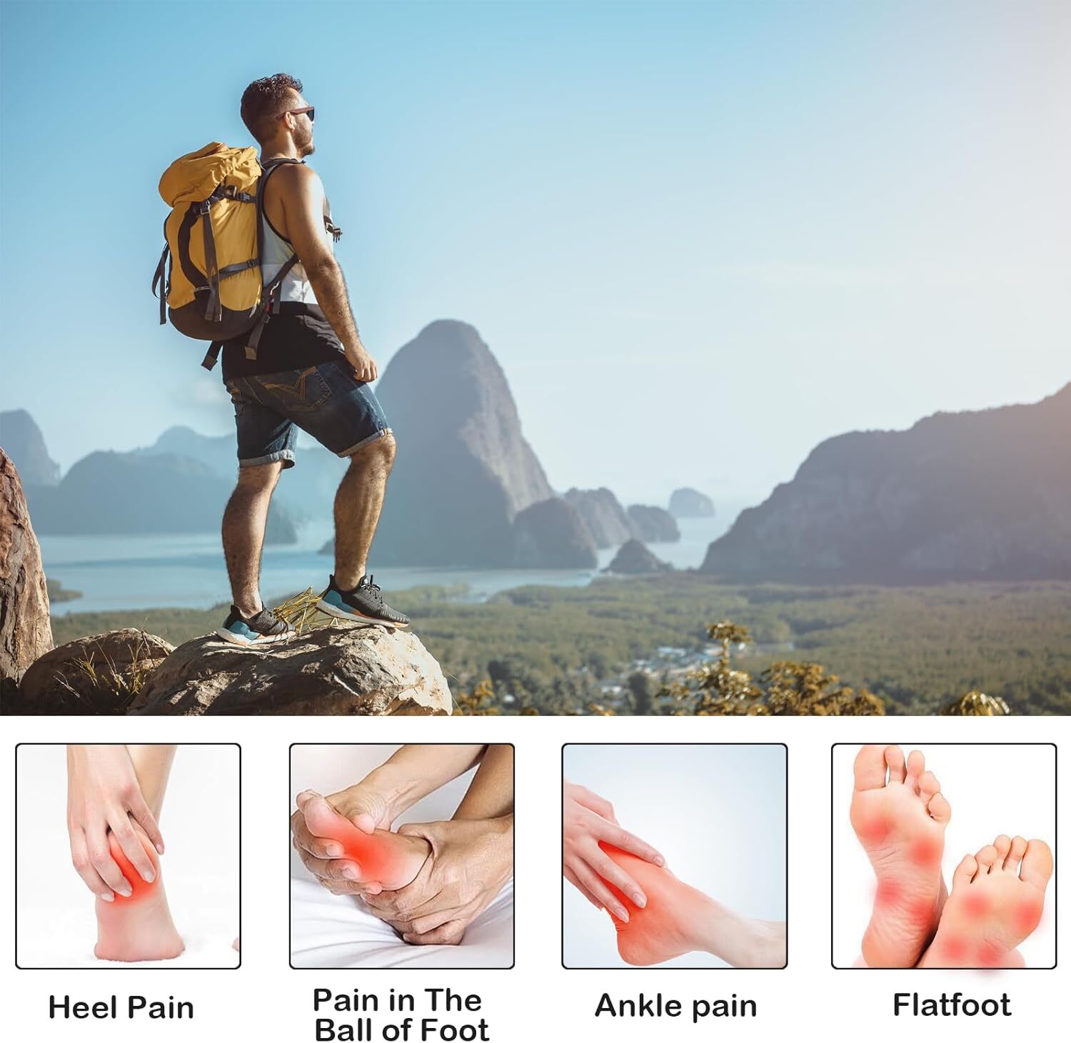Shoe Insoles for Men Women Memory Foam Orthotic Shoe Inserts Sports Insoles USA