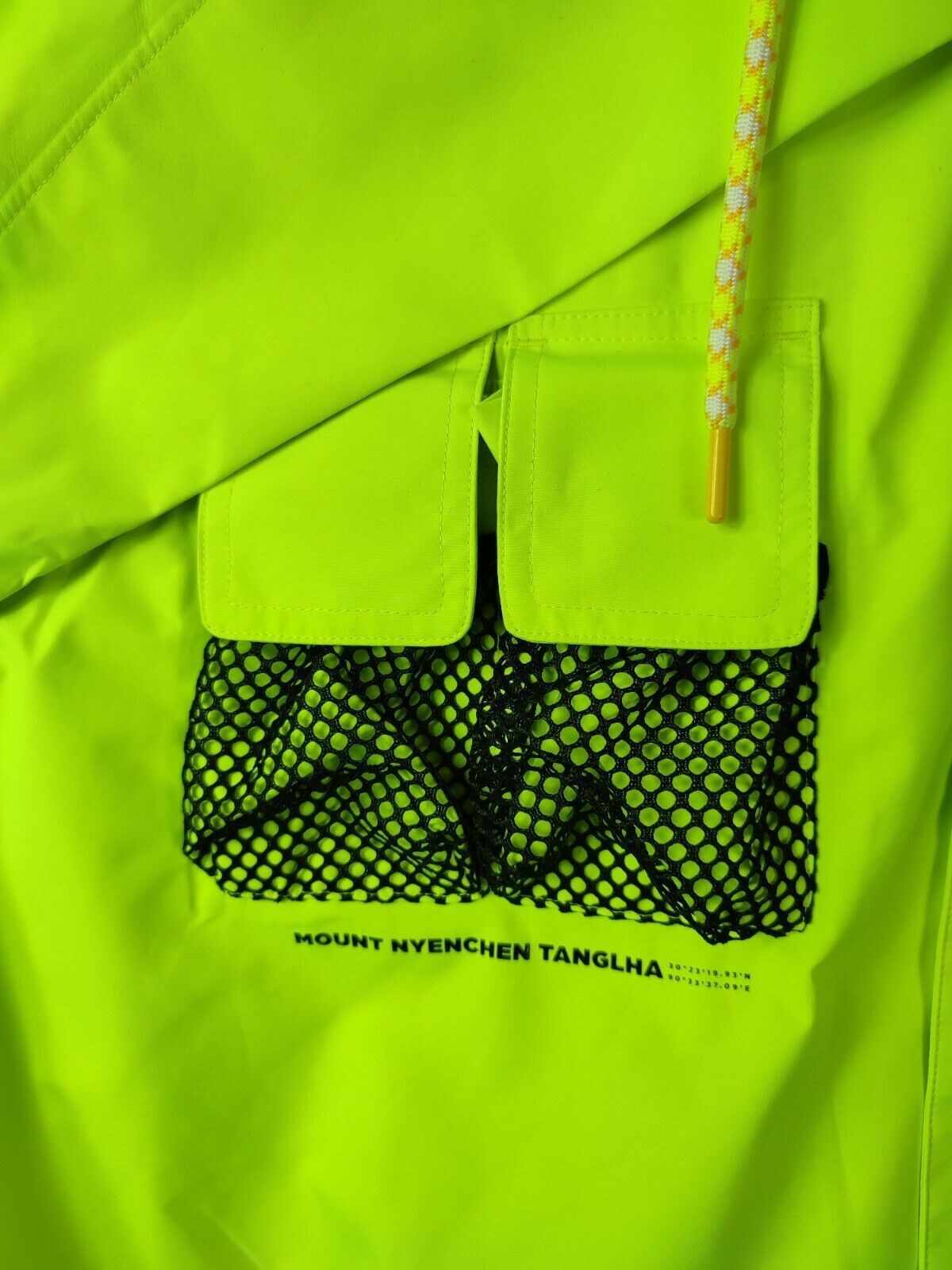 LI-NING WIND PROOF NEON MULTI POCKET HOODED COAT JACKET SIZE XL RRP £175 B9