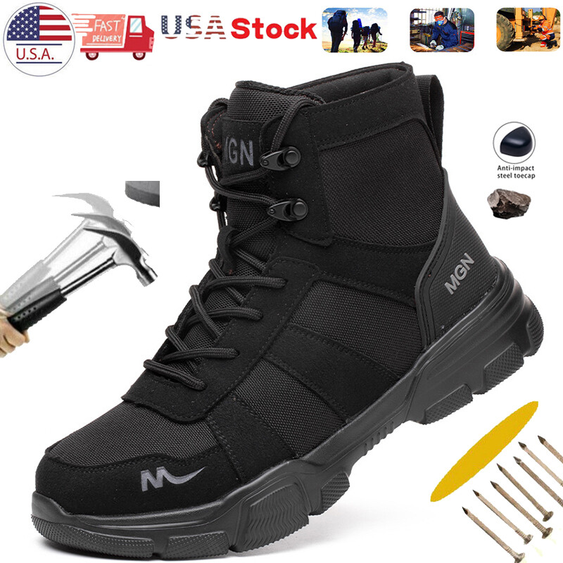Indestructible Mens Safety Shoes Steel Toe Sneakers Work Boots Hiking Waterproof