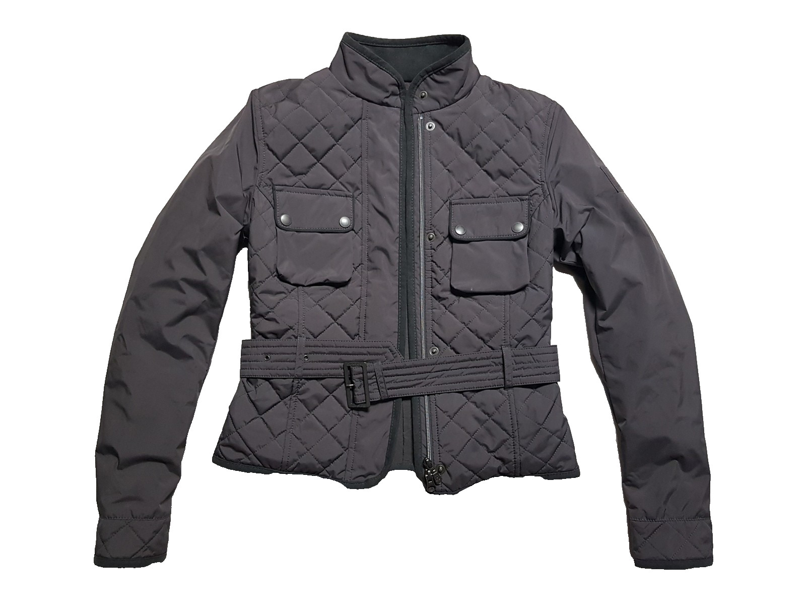BELSTAFF – SILVER / women’s quilted jacket, size 4 US, 8 UK, 40 IT, perfect
