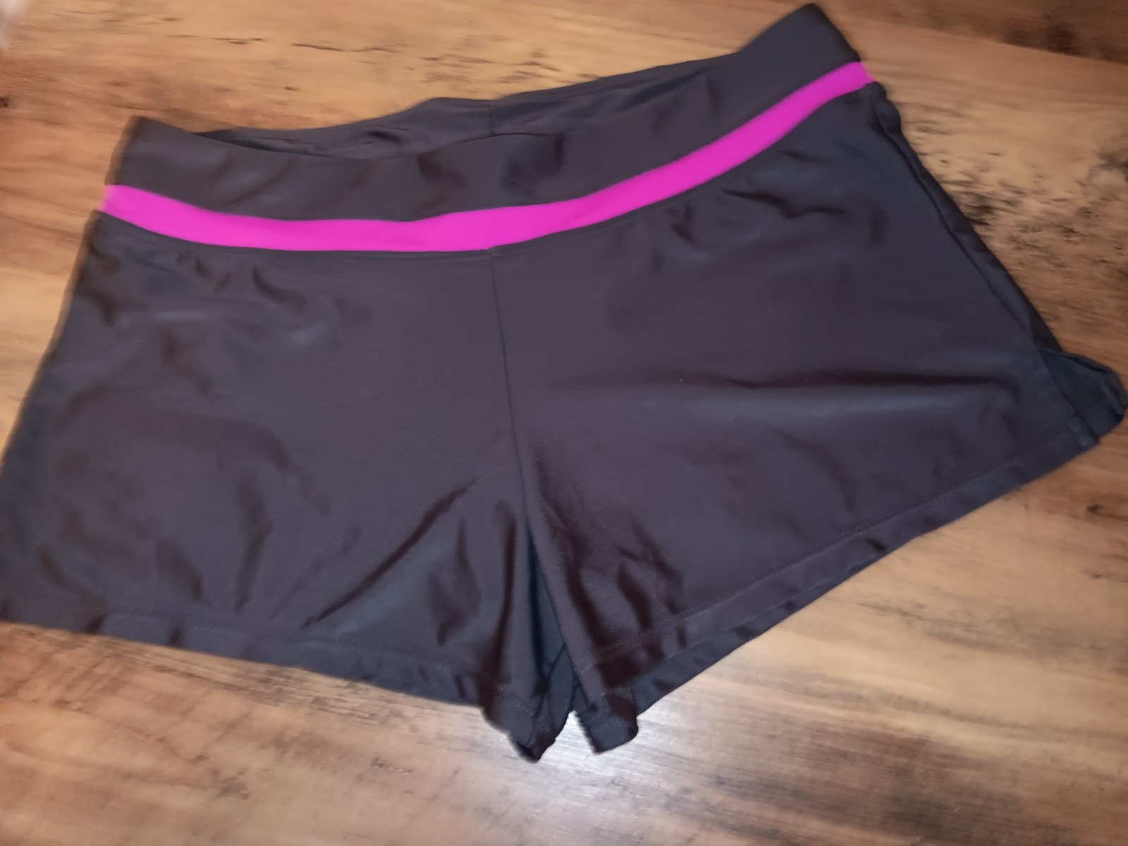 Swimwear shorts/ New without Tags/ Women’s/ Size Small/ Dark Gray w/ purple