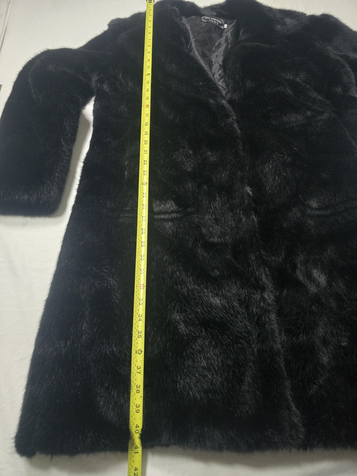 Faux Leather Faux Fur Quilted Jacket Boy And Girl 5xl≈M/L
