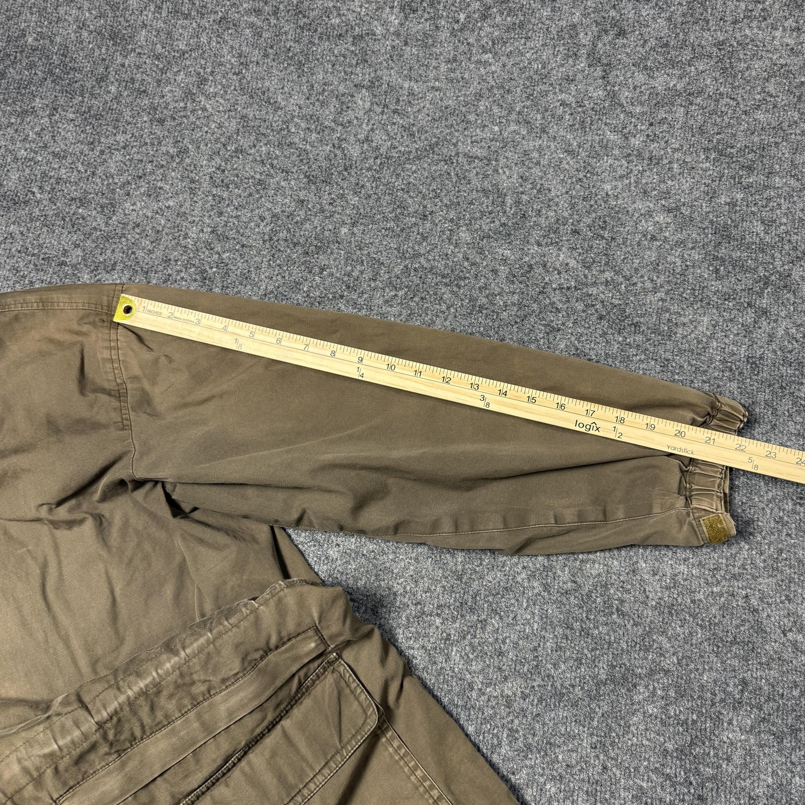 J.Crew Jacket Mens Medium Brown Canvas Military Full Zip Pockets Lined Oarsman