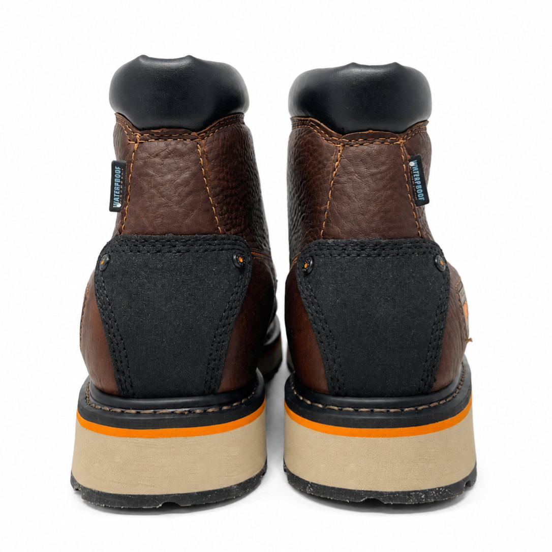 TIMBERLAND PRO GRIDWORKS 6″ WATERPROOF SOFT TOE WORK BOOT TB0A1KRQ214 BROWN NEW