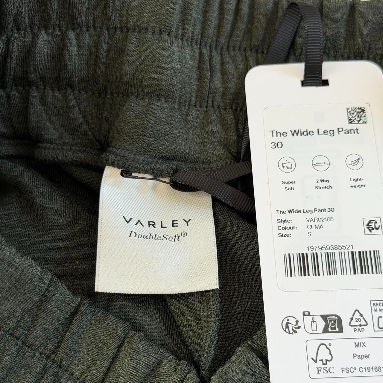 Varley The Wide Leg Pant 30″ in Olive Marl, Size Small