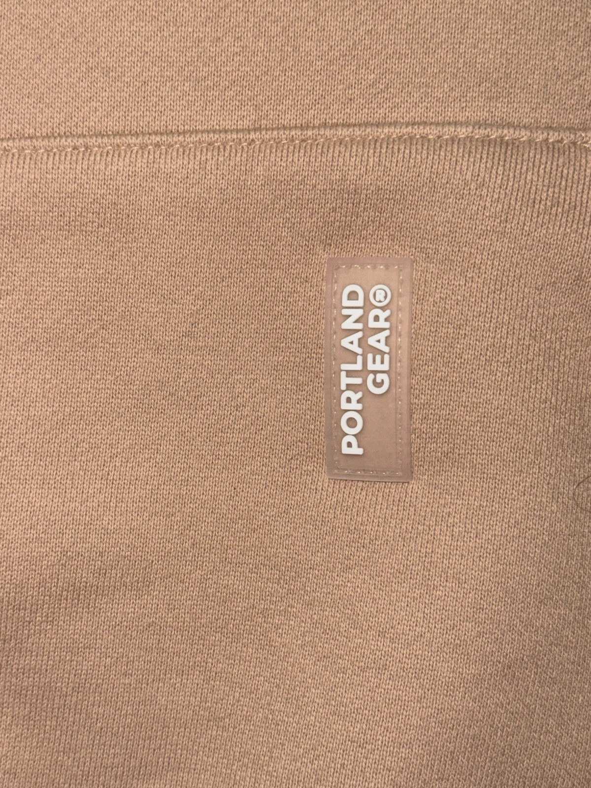 Portland Gear Hoodie Sweatshirt Large Beige Pullover Kangaroo Pocket