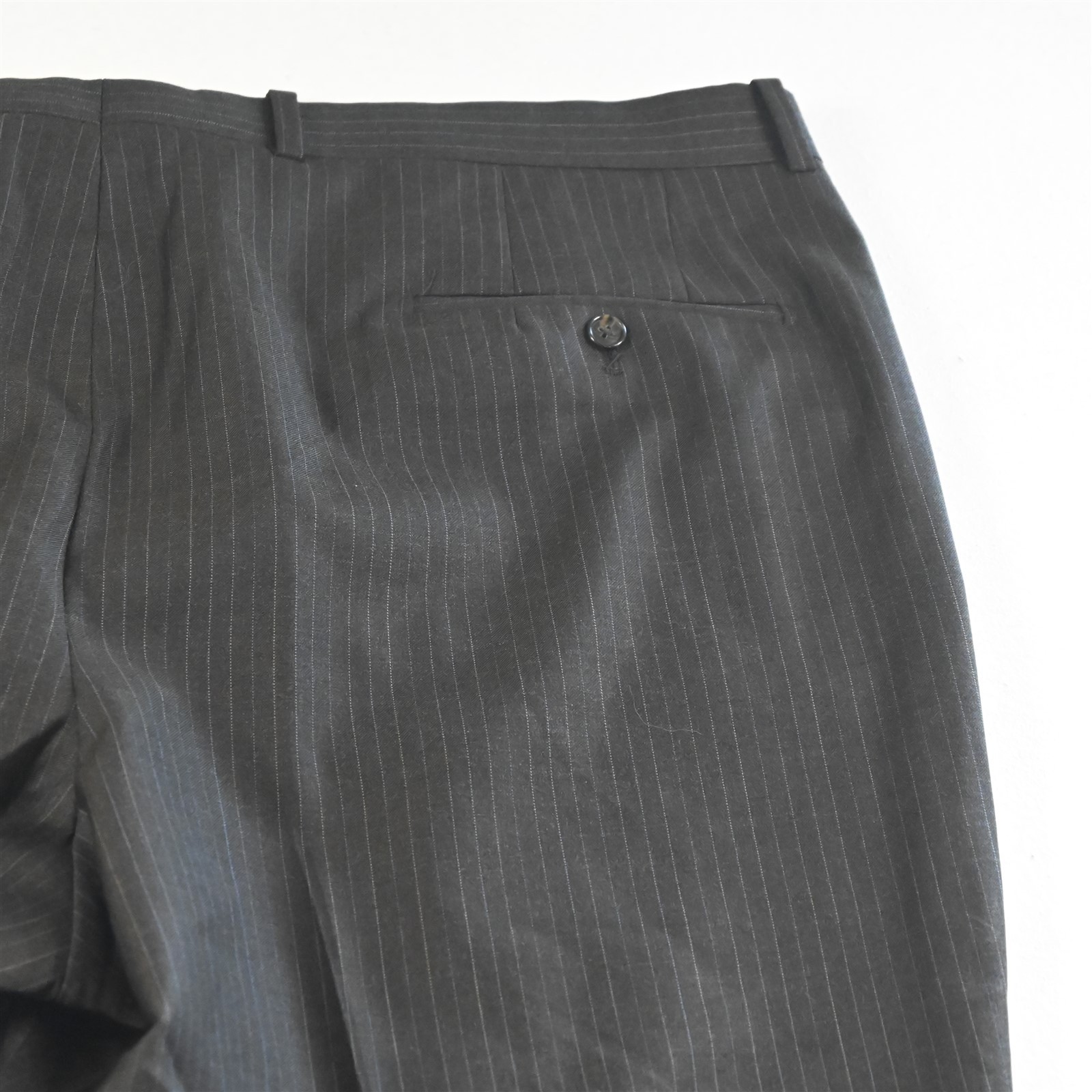 Vitale Barberis 48R 40×29 Brown Striped Super 110s Wool Mens Jacket Pants Suit
