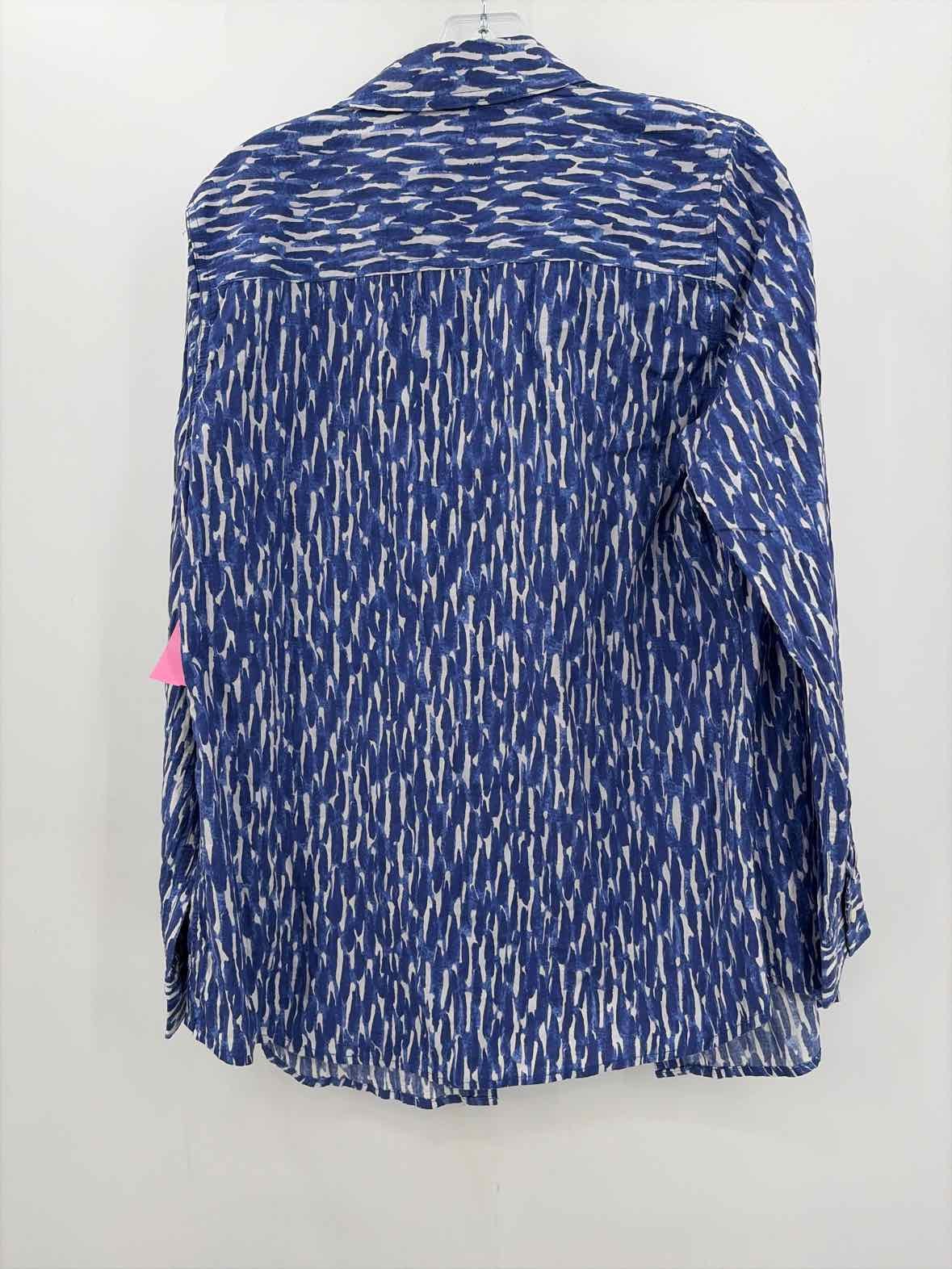 Pre-Owned J Mclaughlin Blue Size Medium Button Down