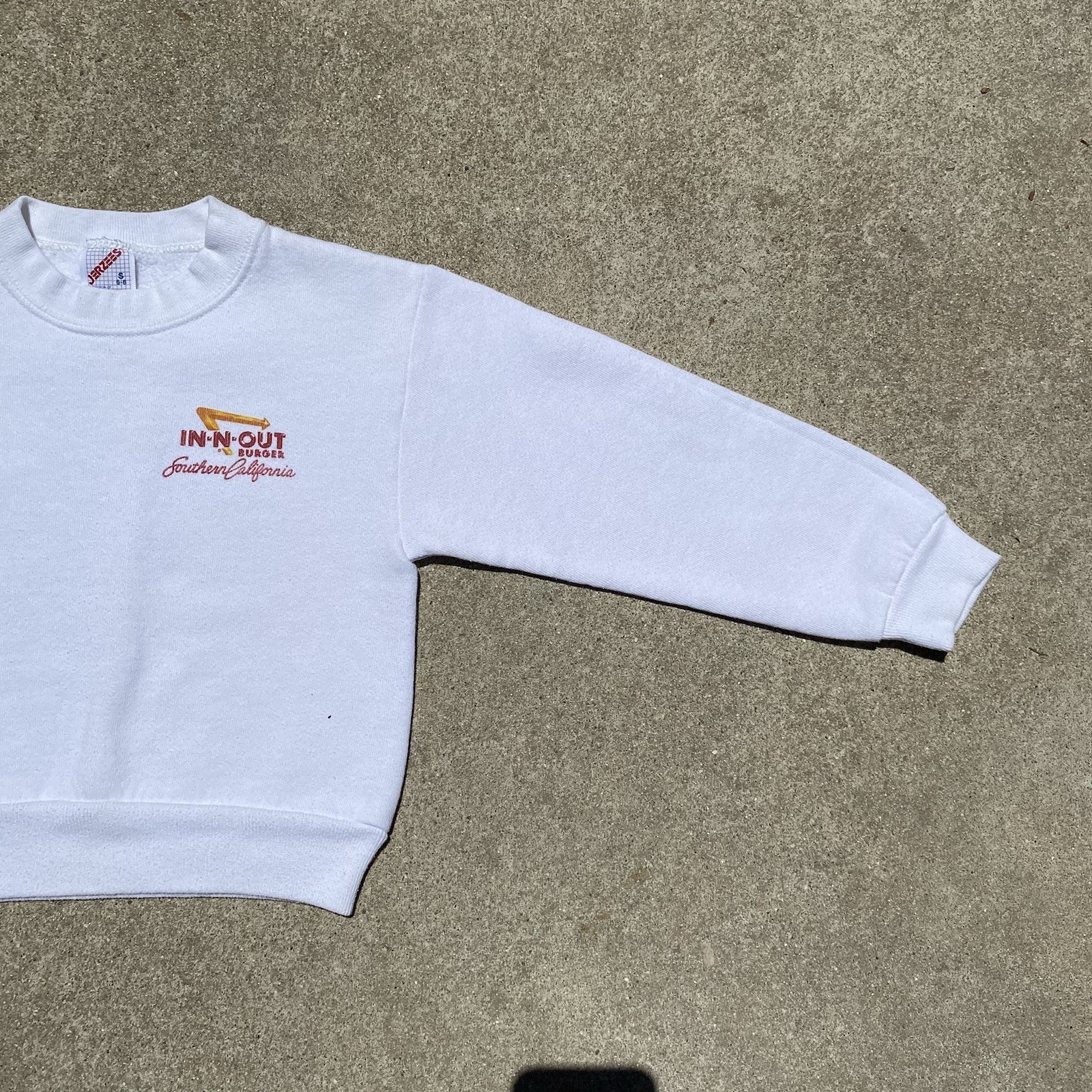 Rare 1980s In-N-Out Burger Crewneck Sweater Kids Vintage Small 6-8 Made In USA