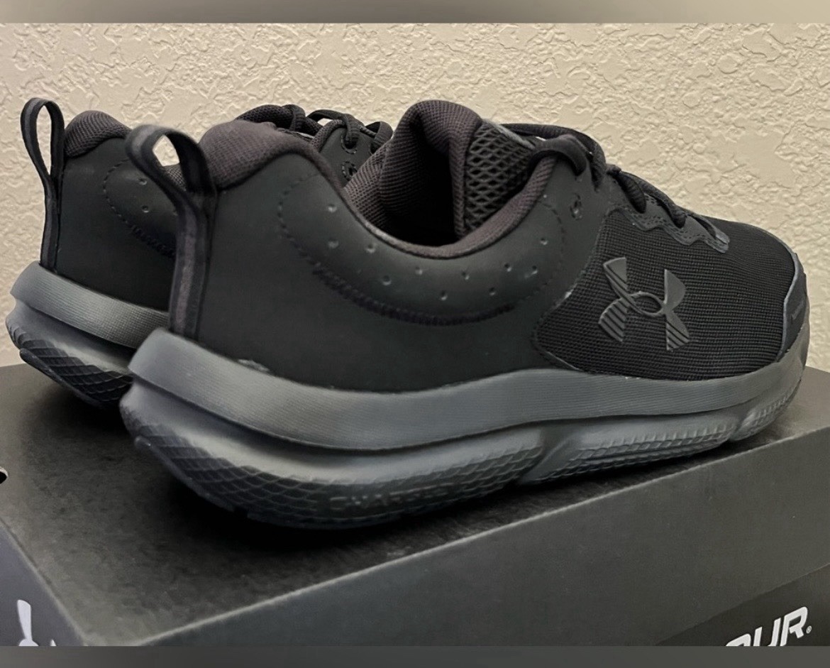 Under Armour Men’s Charged Assert 10 Shoes Black Color Size-10