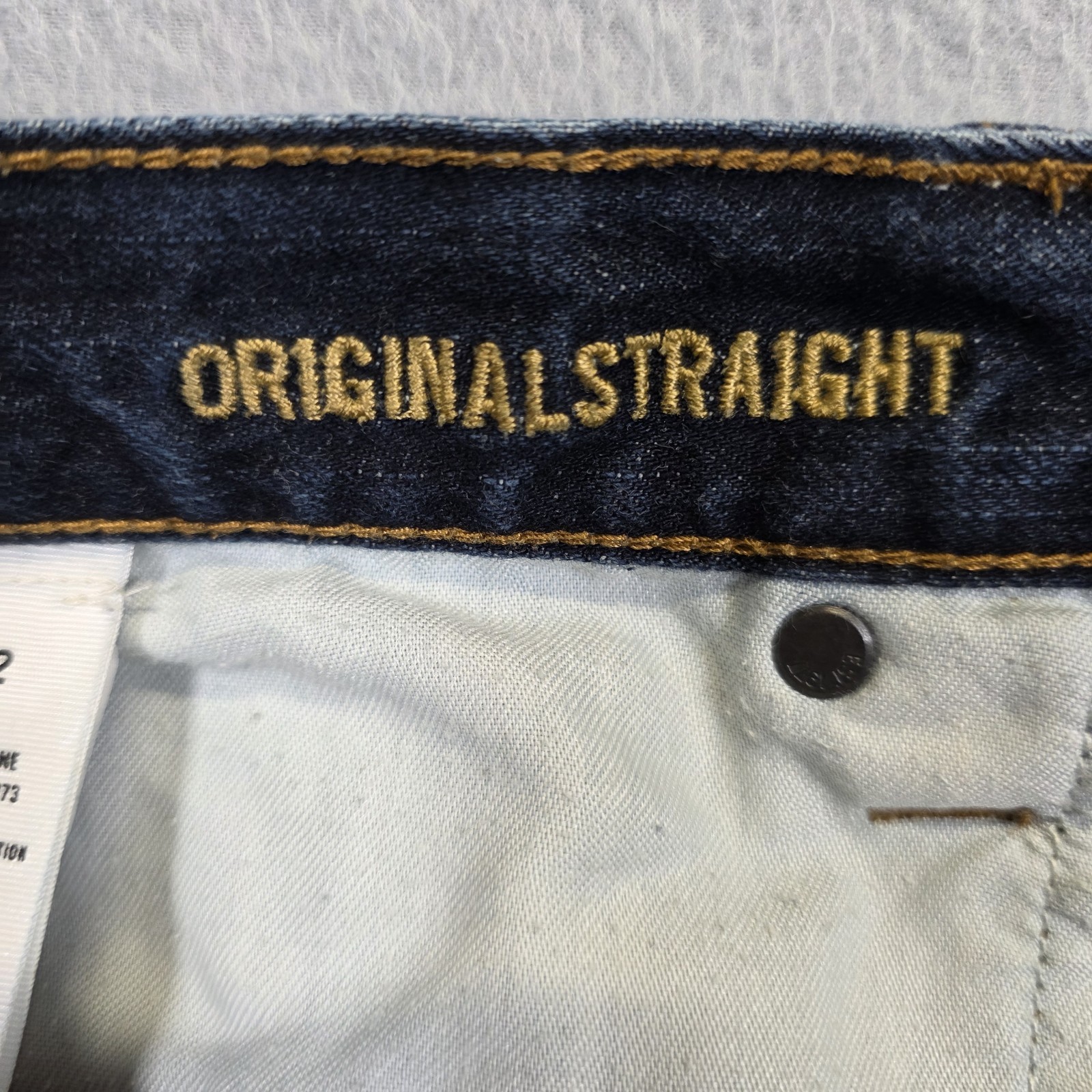 American Eagle Jeans Mens 32×32 Blue Original Straight Cotton Dark Wash Denim