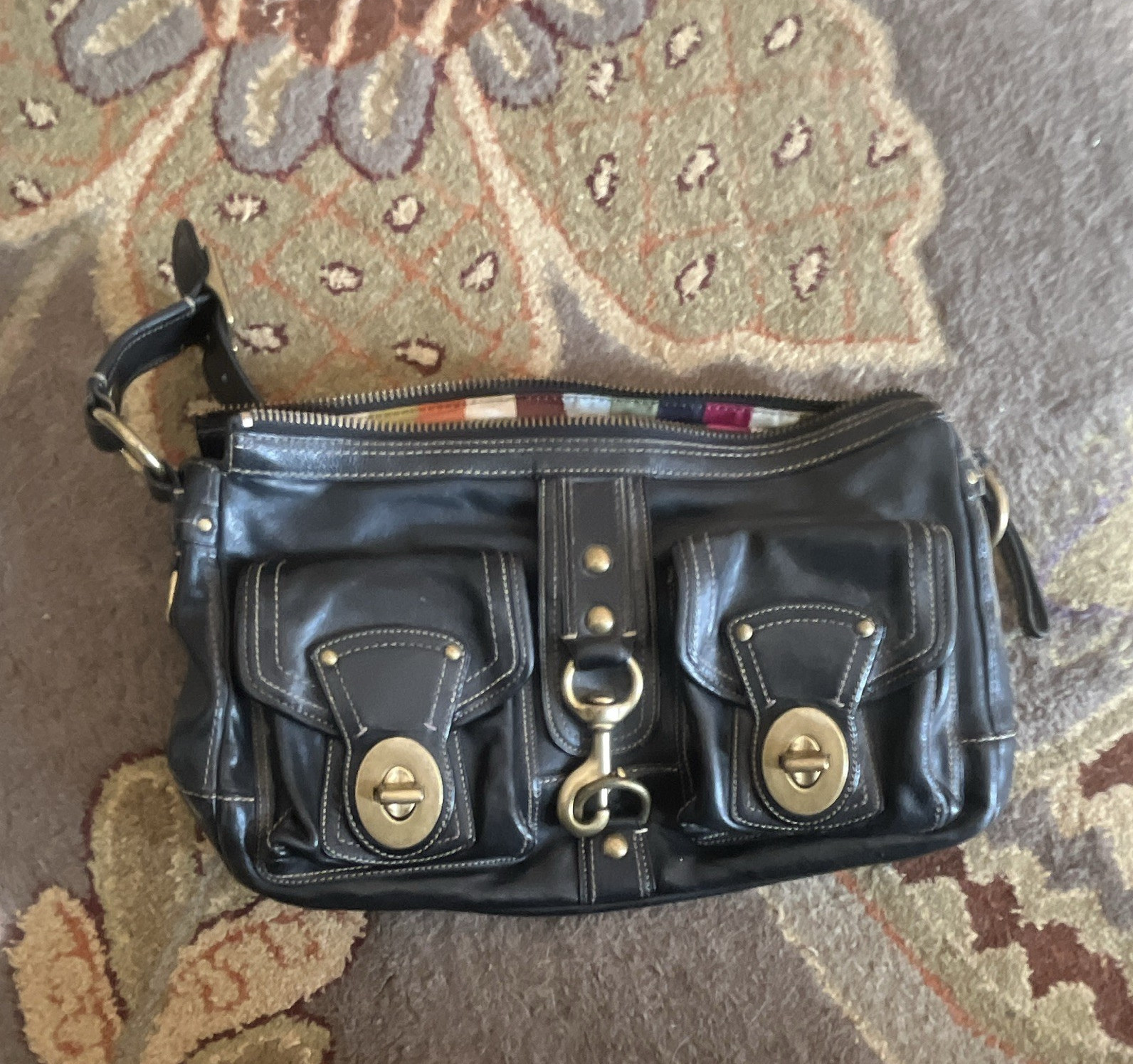 Vintage Coach 65th Anniversary Legacy Black Leather Style J0669-10331 Rare Y2K