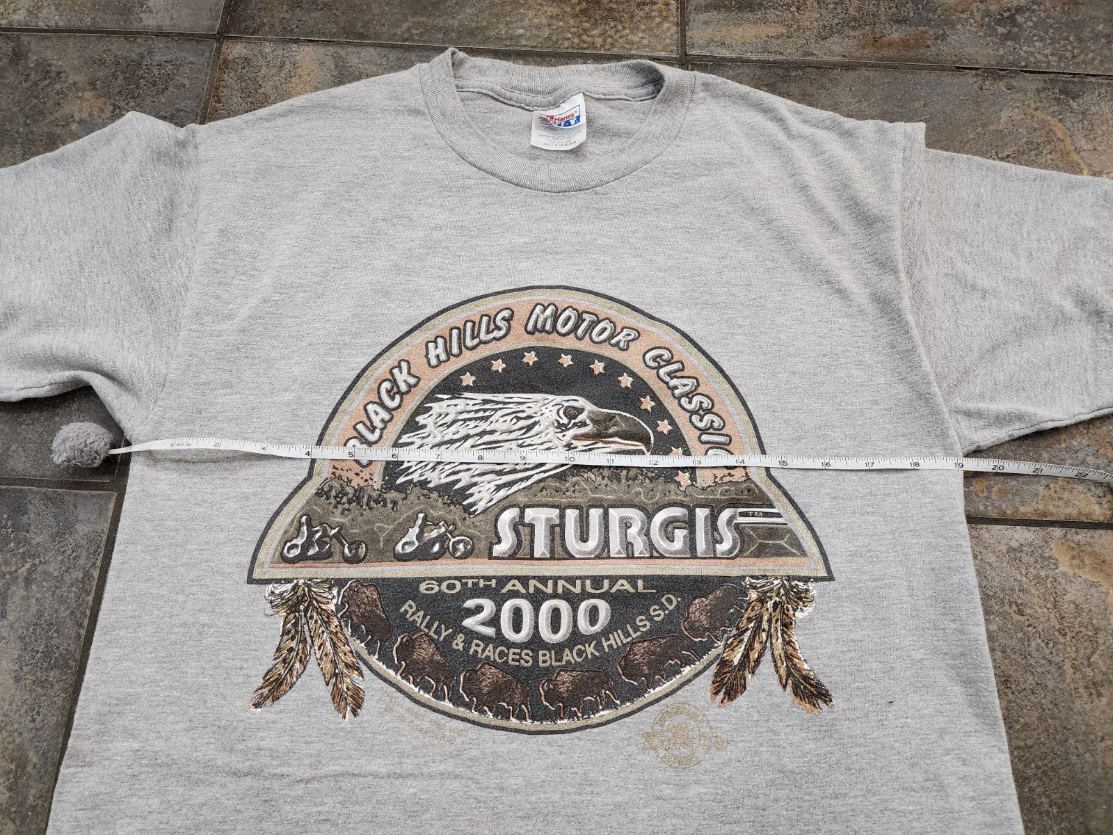 Vintage 2000 Sturgis Motorcycle Rally Medium Black Hills Biker Skater T Shirt