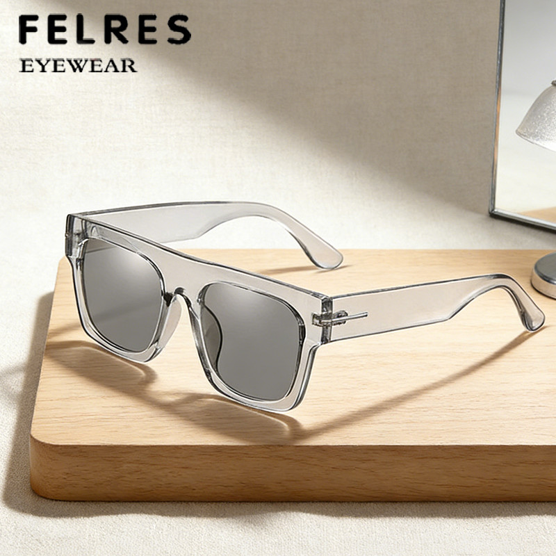 Square Tinted Blue Reading Glasses Men Women Fashion Shade Eyeglasses Sunglasses