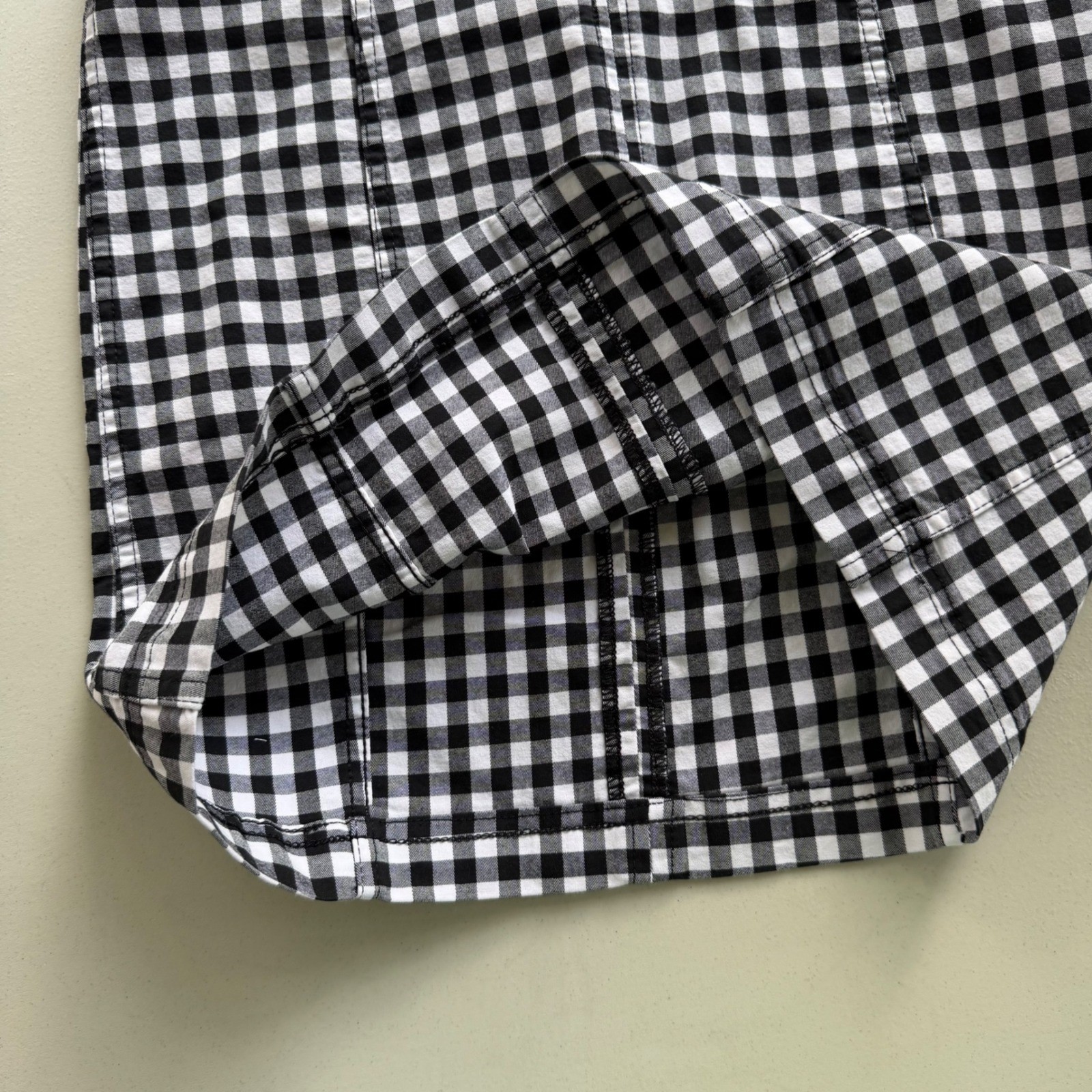 Free People 12 Black White Gingham Checker Plaid Modern Femme Novelty Mini Skirt