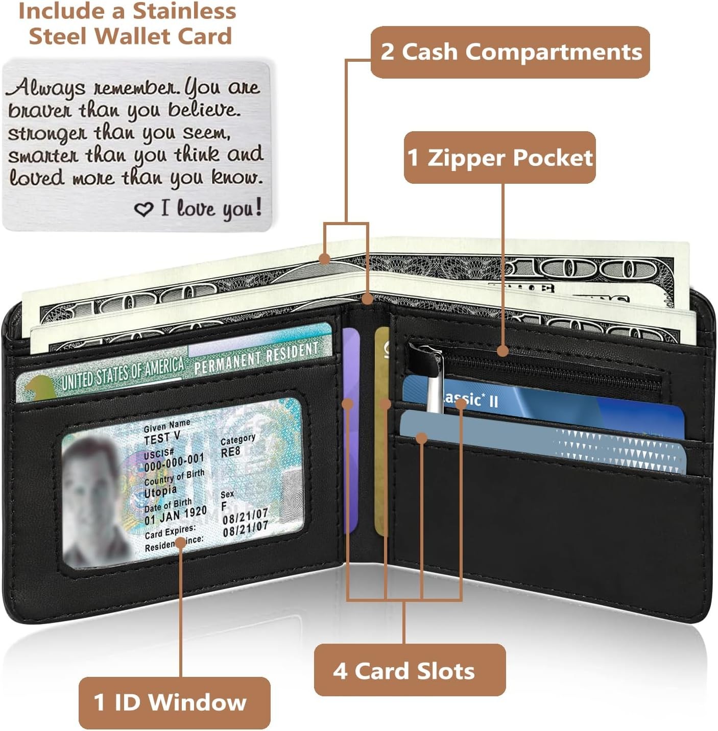 Kids Wallet for Boys, Cool Wallets for Teen Son Ages 4 5 6 7 8 9 10 11 12 13 14