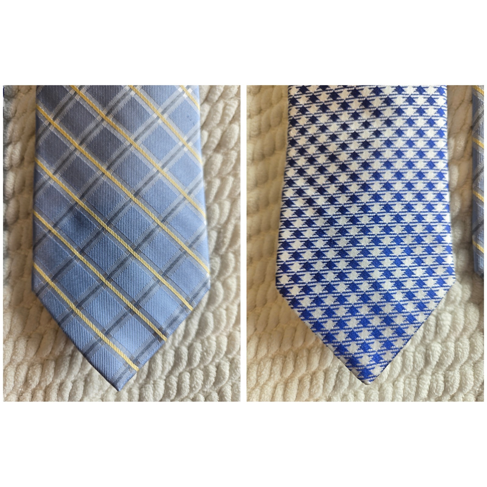 VGUC Hart Schaffner Marx 100% Silk Tie Bundle (Qty 2) 60 Inch Length 3.25 Width