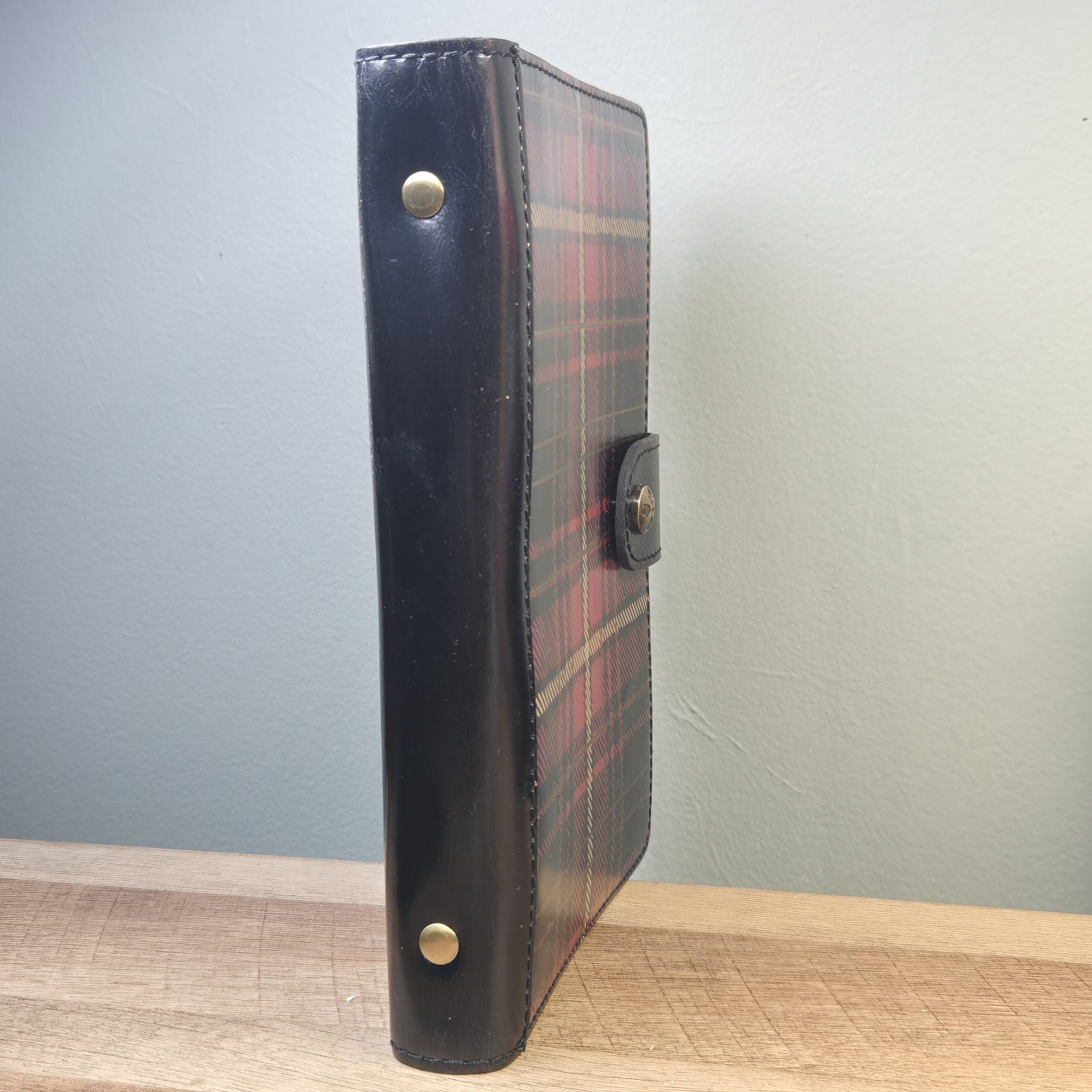 Patricia Nash 6 Ring Day Planner Tartan Pattern Italian Leather Pad 6×9 inches