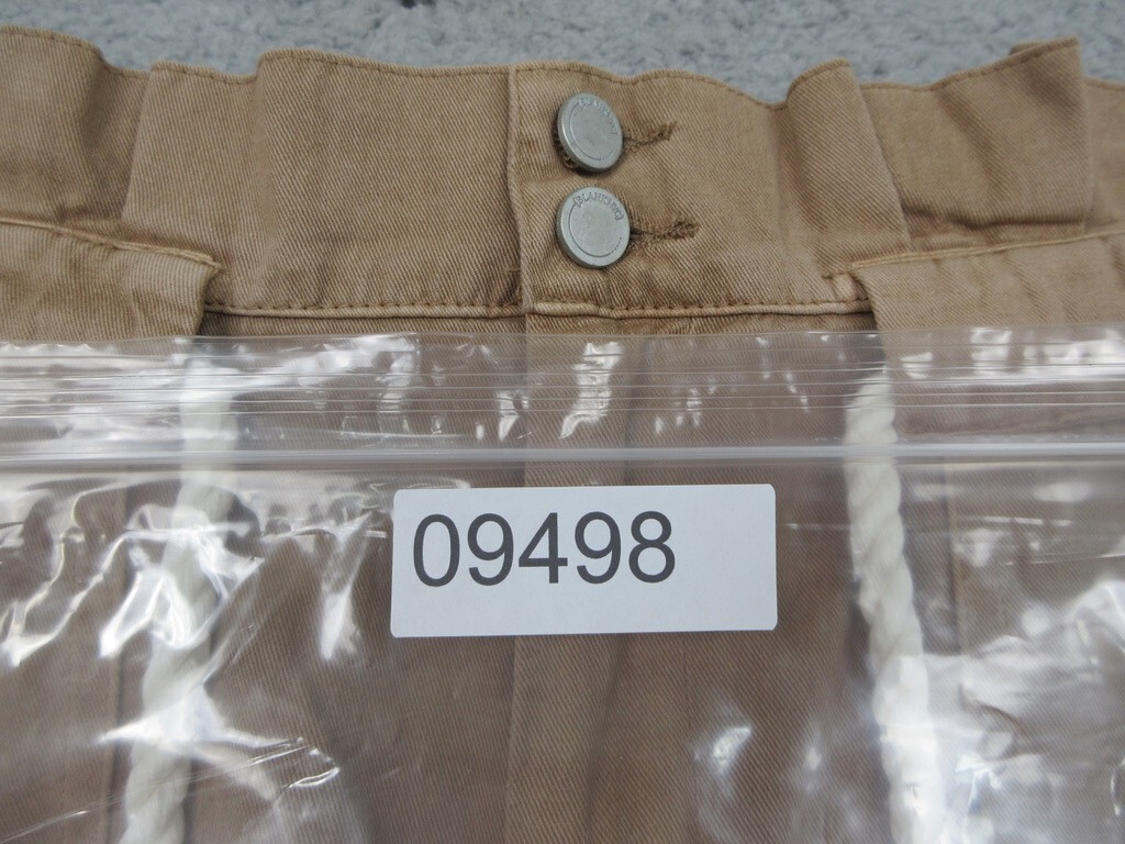 Blank NYC Pants Womens L Tan Paperbag Waist Rope Belt Coastal Beachy Boho Casual