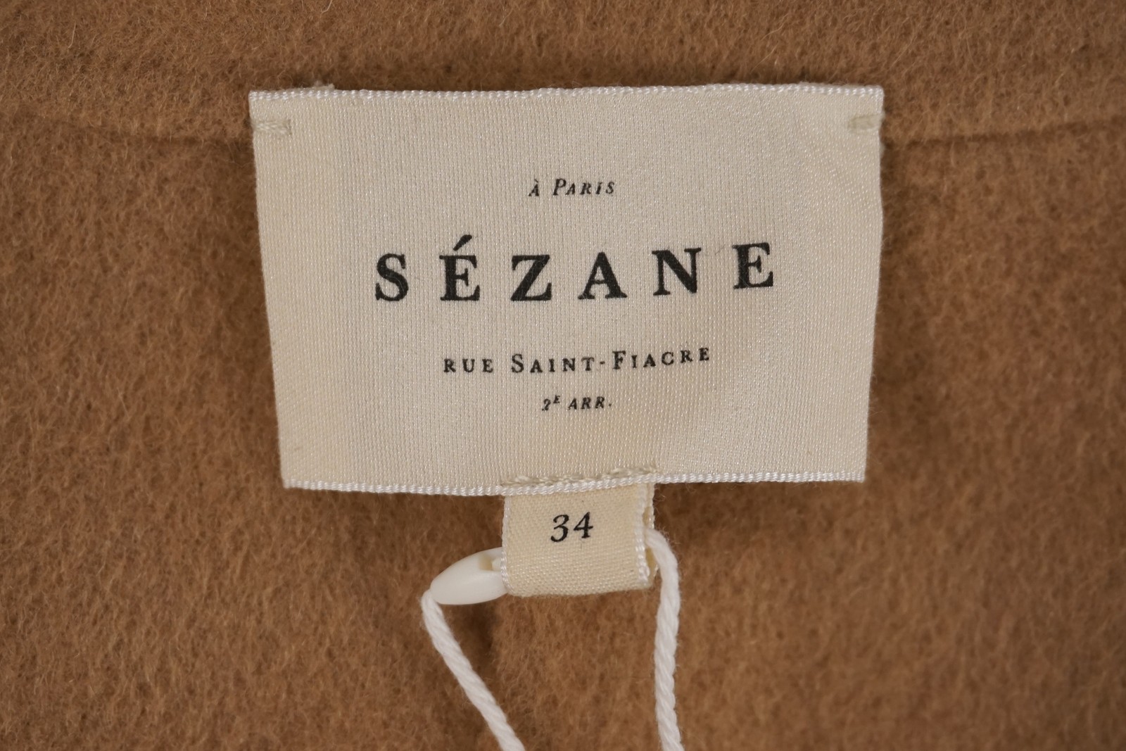 Sezane Mia Wool Blend Collared Jacket In Light Camel – Women’s Size US 2