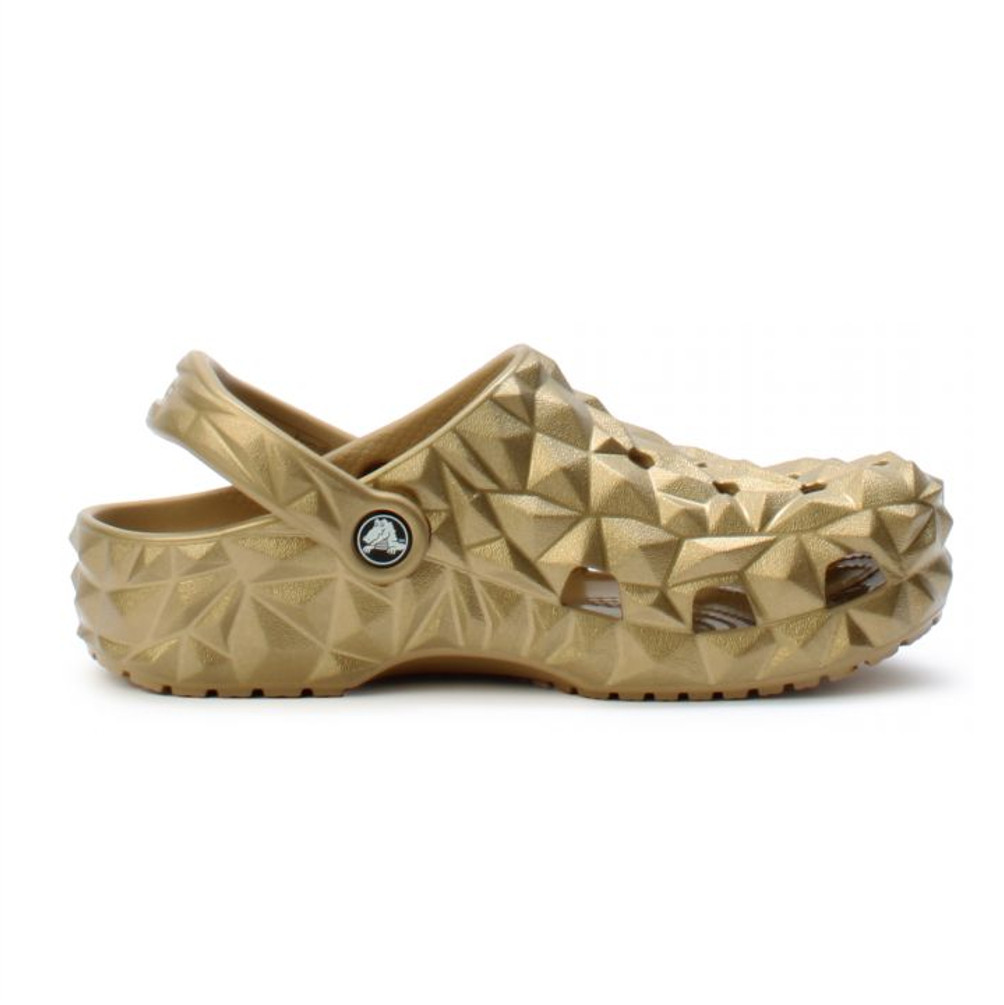 NEW CROC CLASSIC METALLIC GEOMETRIC CLOG 210002-710 GOLD UNISEX SIZE