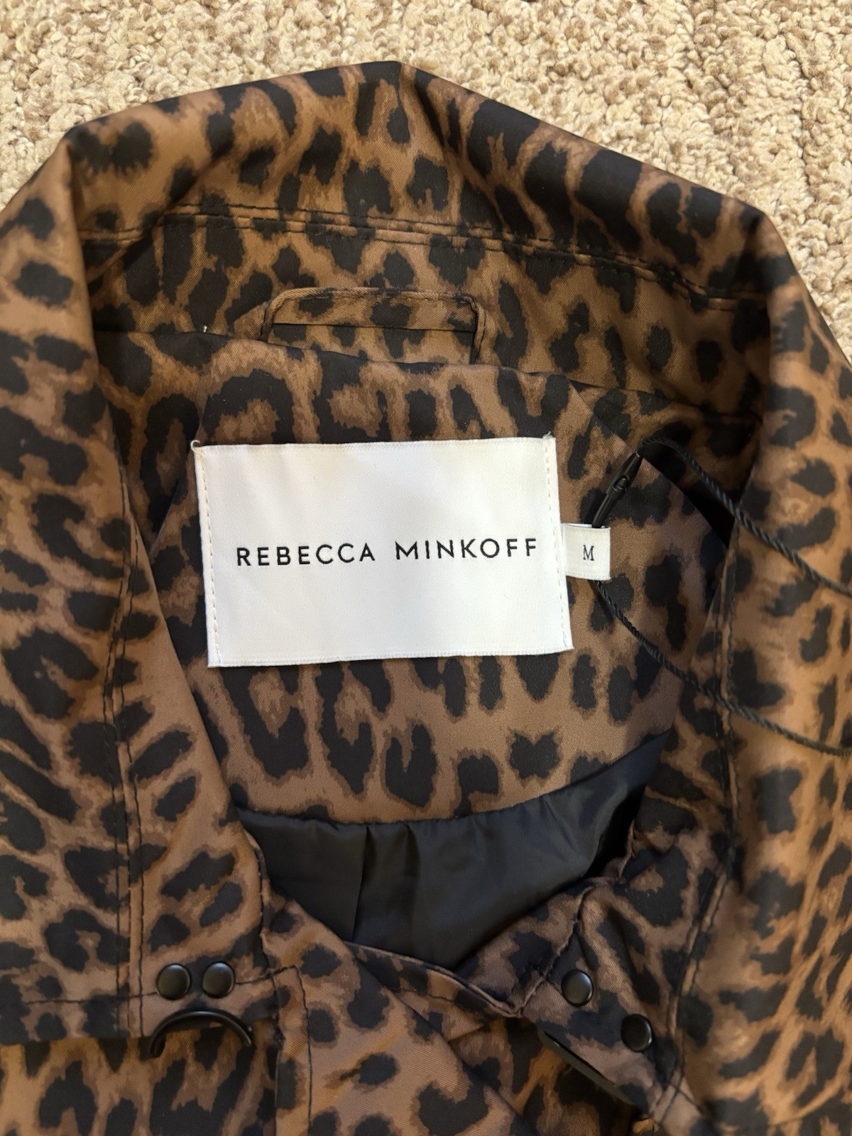 Rebecca Minkoff Leopard Trench Coat NWT RM-707A Women’s M Belted $298 Designer