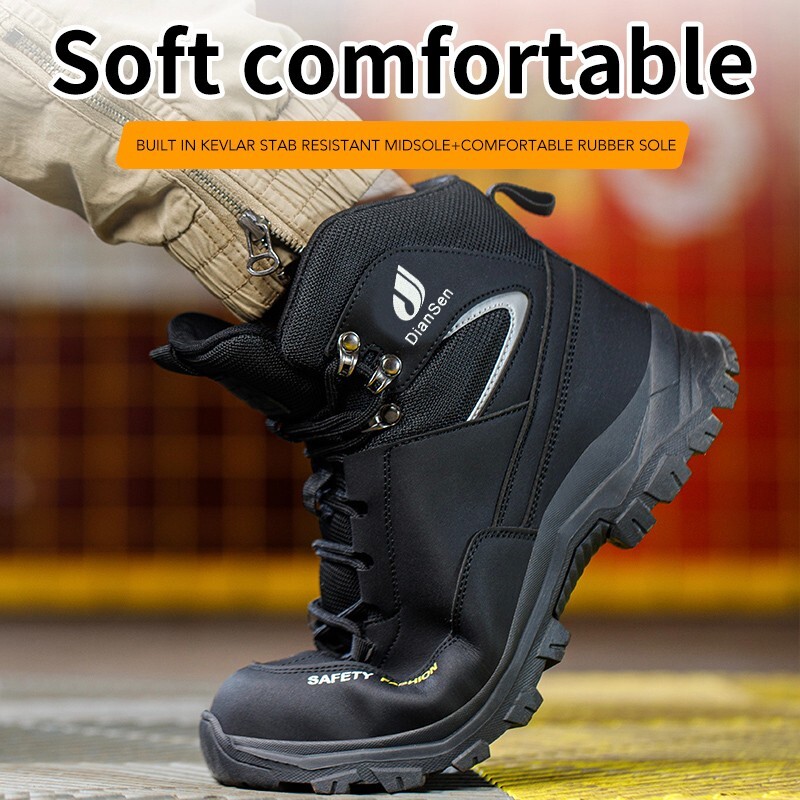Work Sneakers Men Safety Shoes Puncture-Proof Anti-smash Steel Toe Shoes