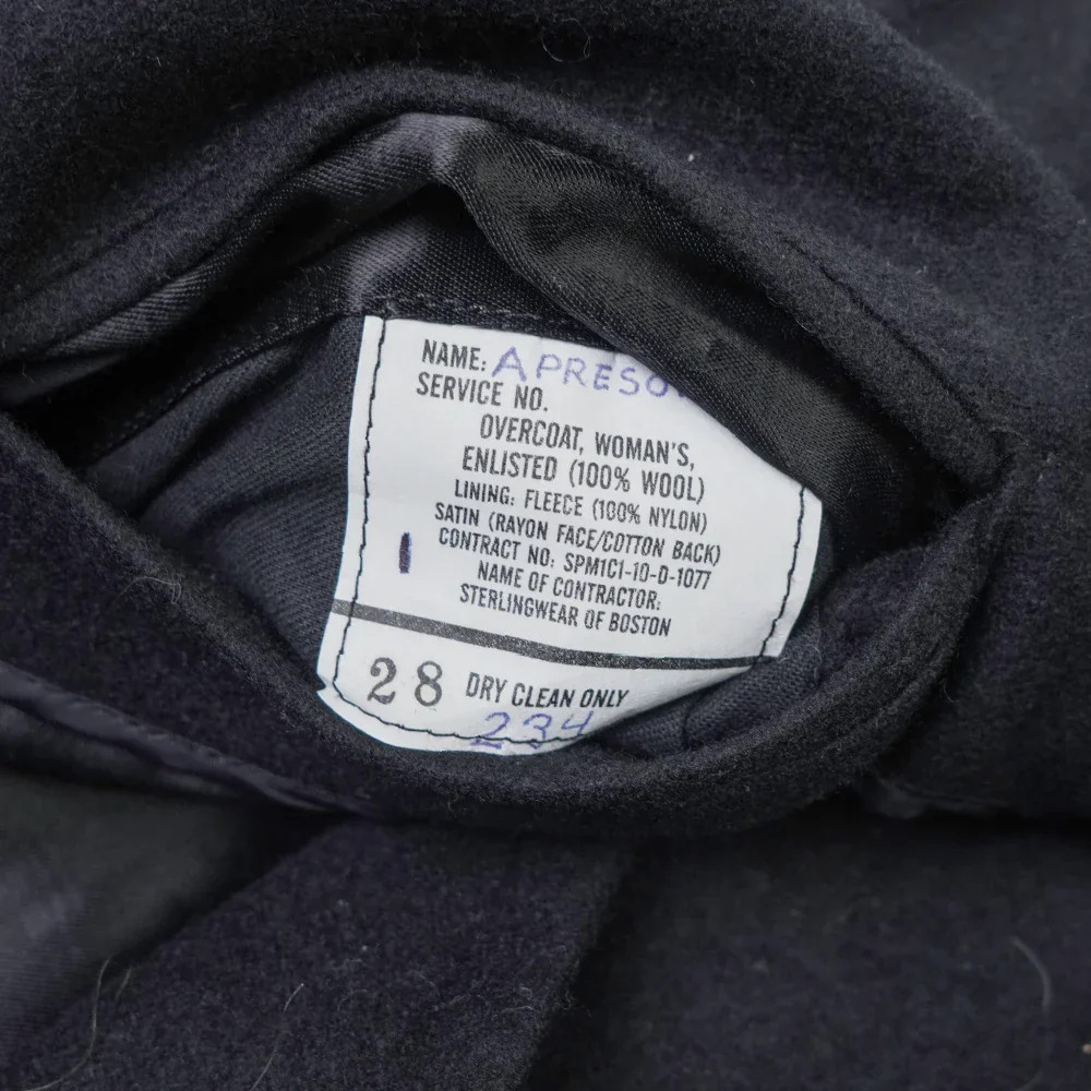 US Navy Women’s Wool Pea Coat – 12S, Medium