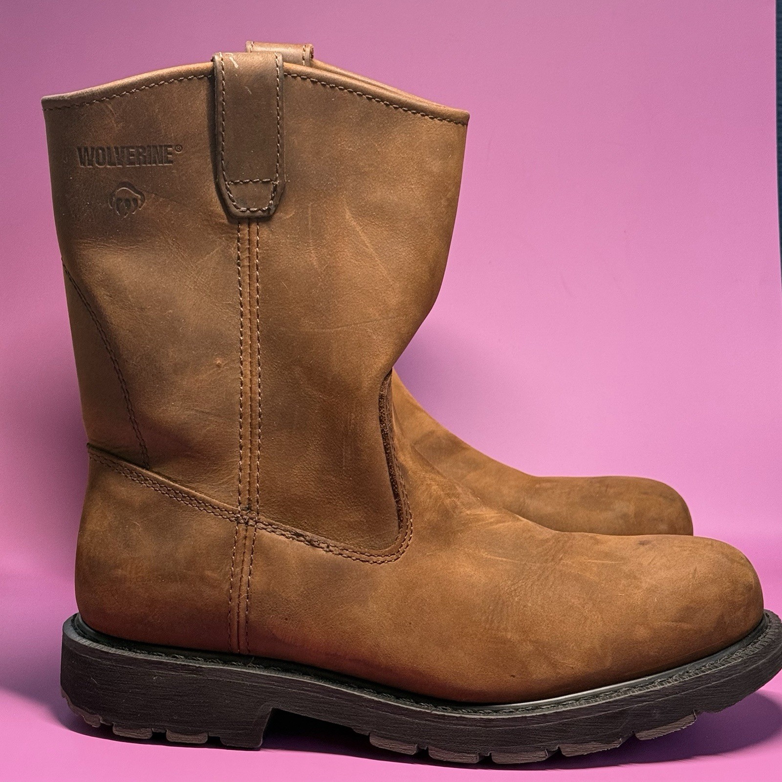 Wolverine Men 10.5 EW Work Wellington Work Boots Leather Steel Toe