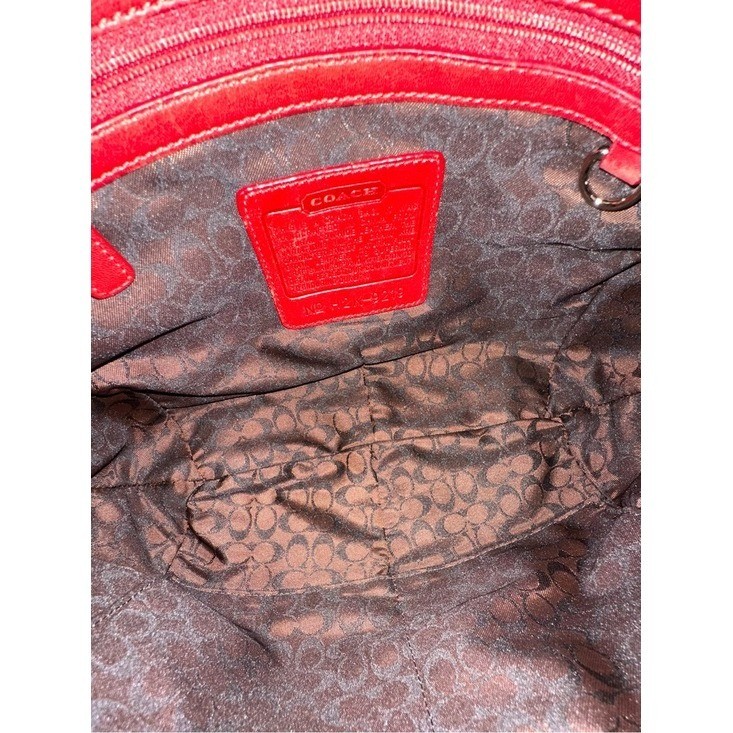 Coach Ergo Hobo Shoulder Bag Leather Red Vintage Y2K 9219