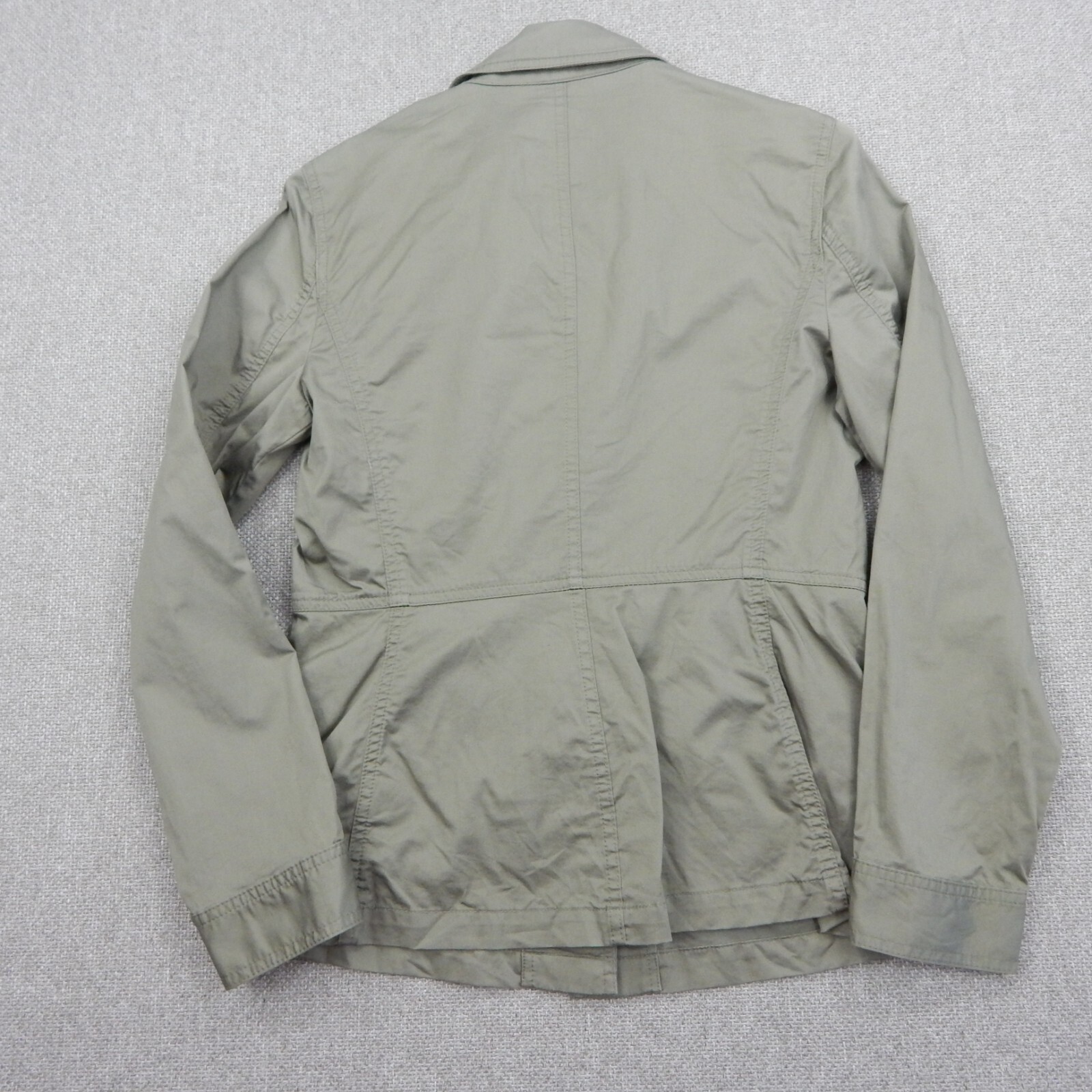 Talbots Jacket Womens Size 6 Green Utility Safari Button Front