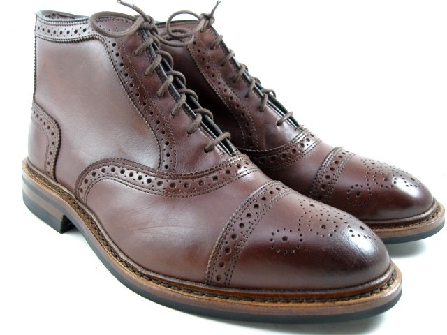 NEW Allen Edmonds “HAMILTON” Men’s Leather Cap-Toe Dress Boots 8 D Chili (806N)