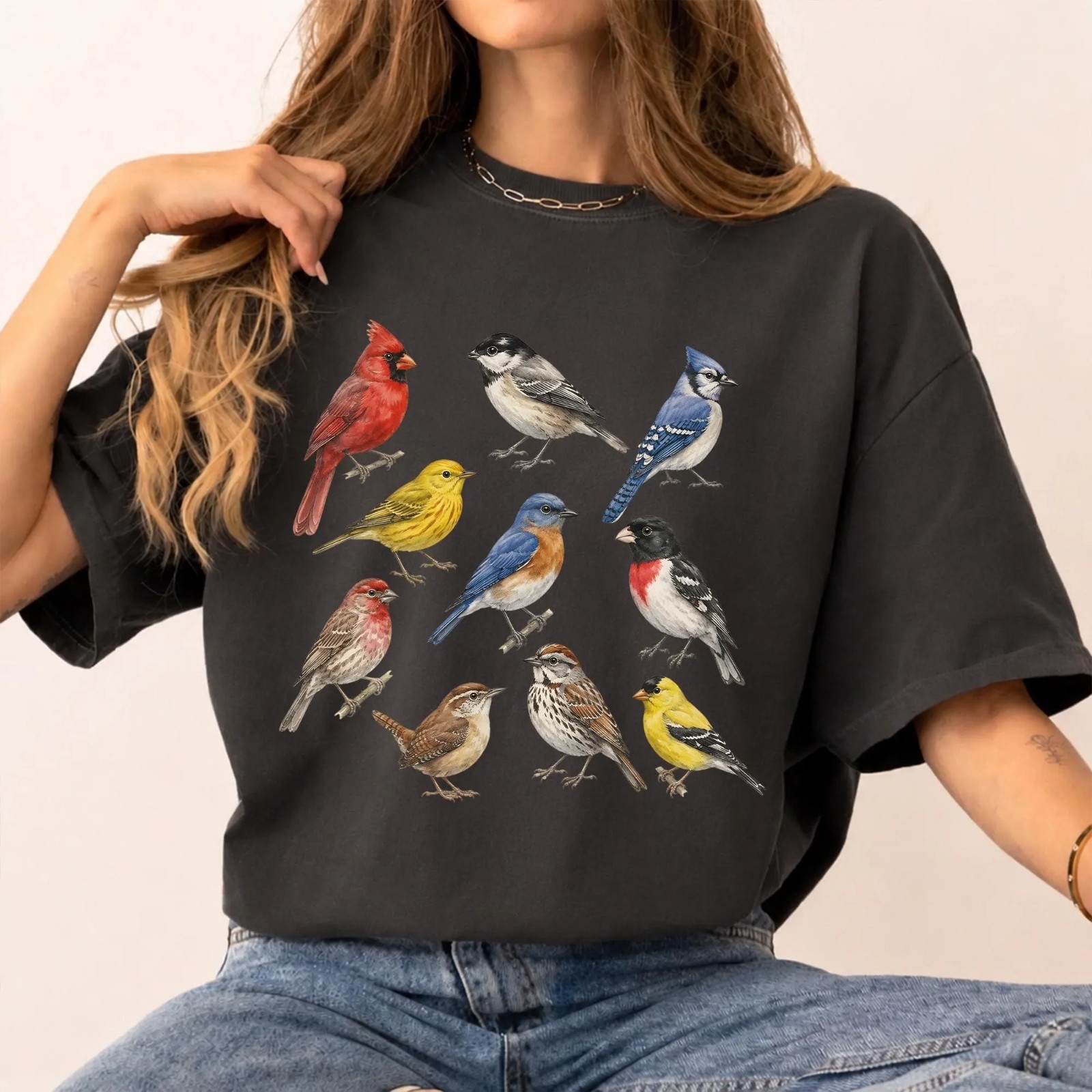 Birdwatching Shirt, Cute Bird Tee, Bird Lover Gift, Bird Watcher Gift T-Shirt