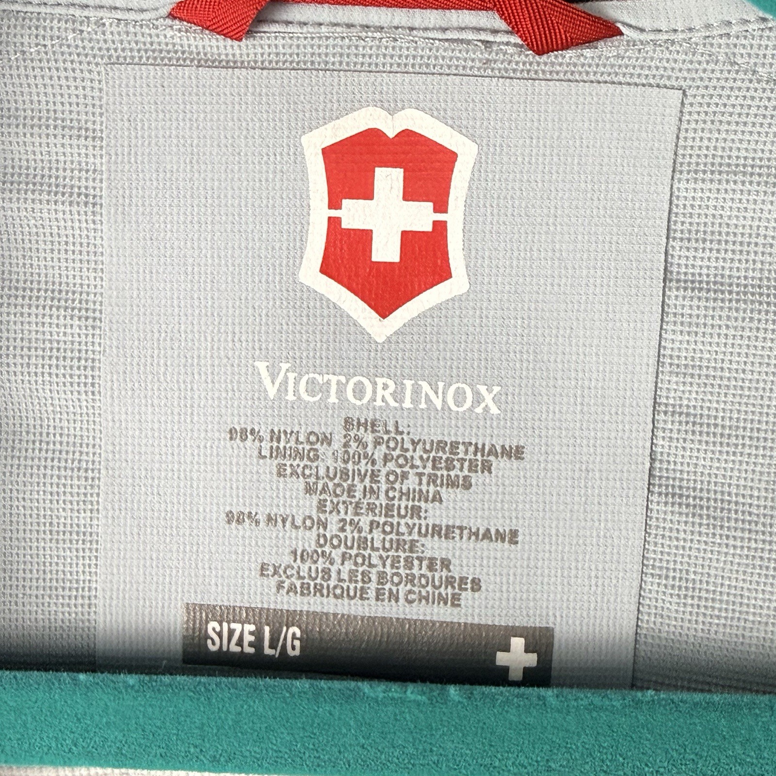Victorinox Jacket Mens L Softshell Water-Resistant Gray Stretch Swiss Army Knife