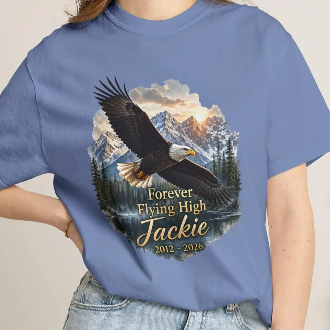 Jackie Bald Eagle Memorial Shirt, Forever Flying High 2012 2026, Big Bear Eagle