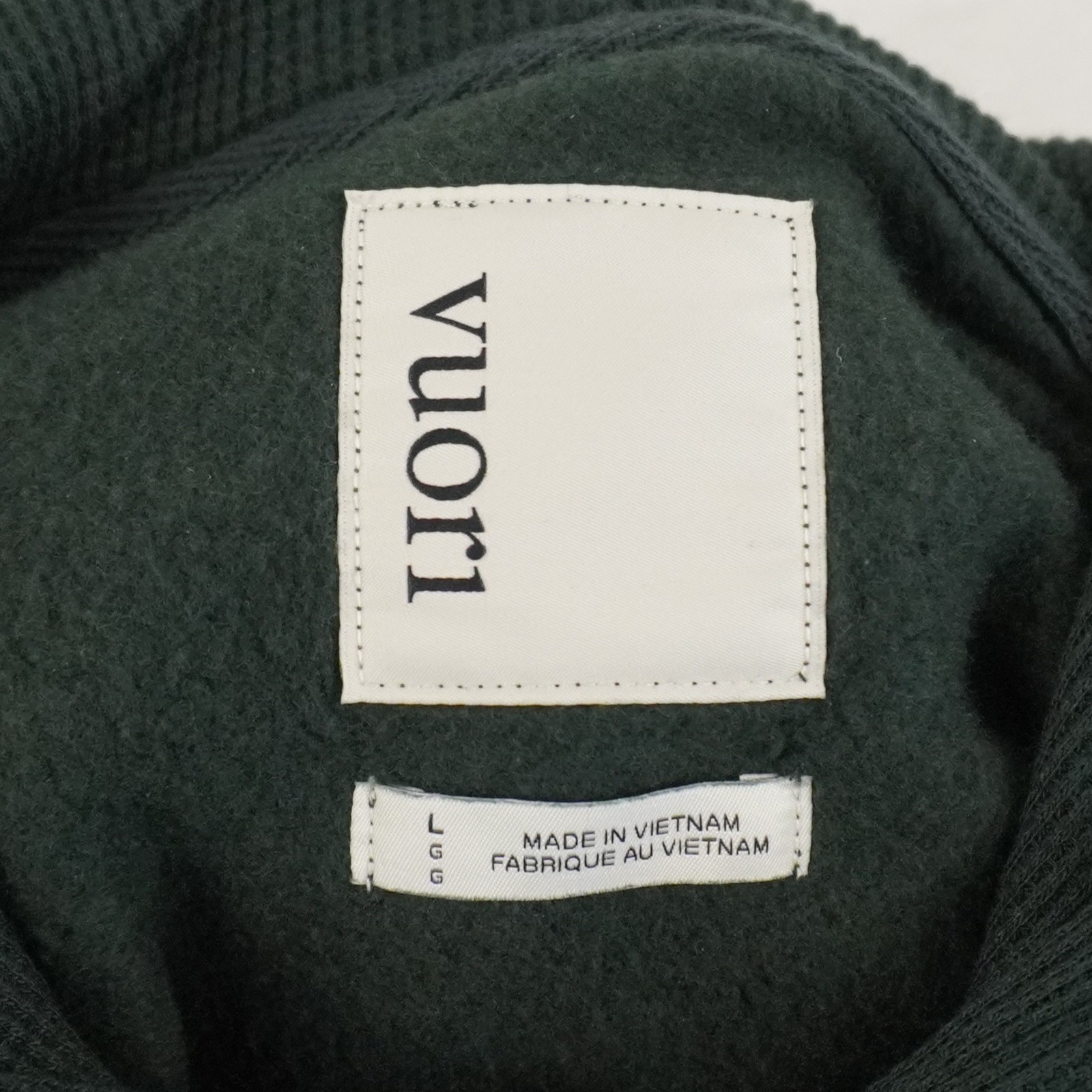 Vuori Seaside Pullover Hoodie In Evergreen Relaxed Fit W/ Pocket – Men’s Size L