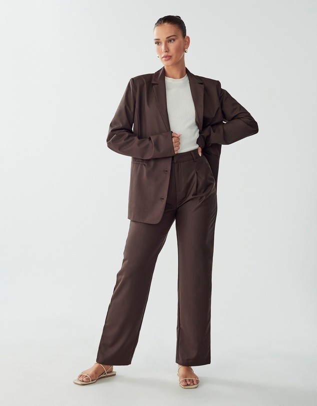 Willa The Label Pants Freya Chocolate Brown Womens Size AU 6 New Tags RRP $99.95